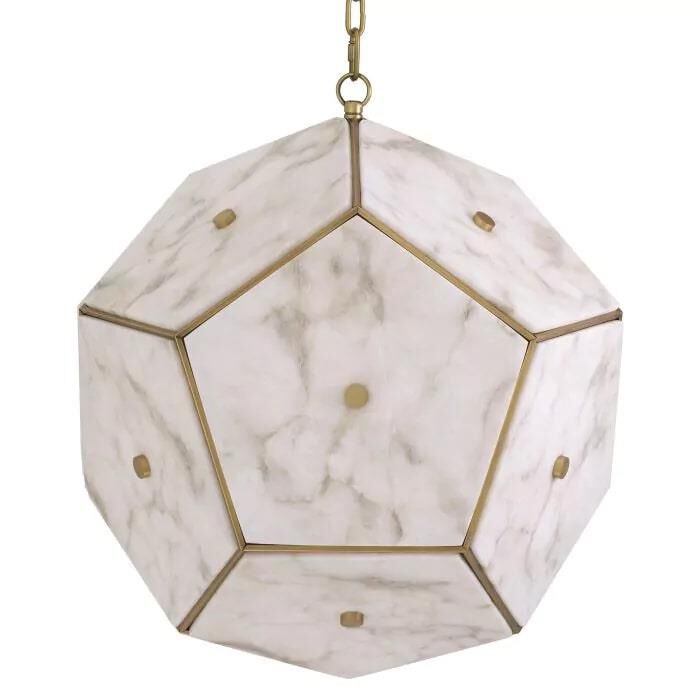 Shown in Antique Brass finish and Alabaster glass