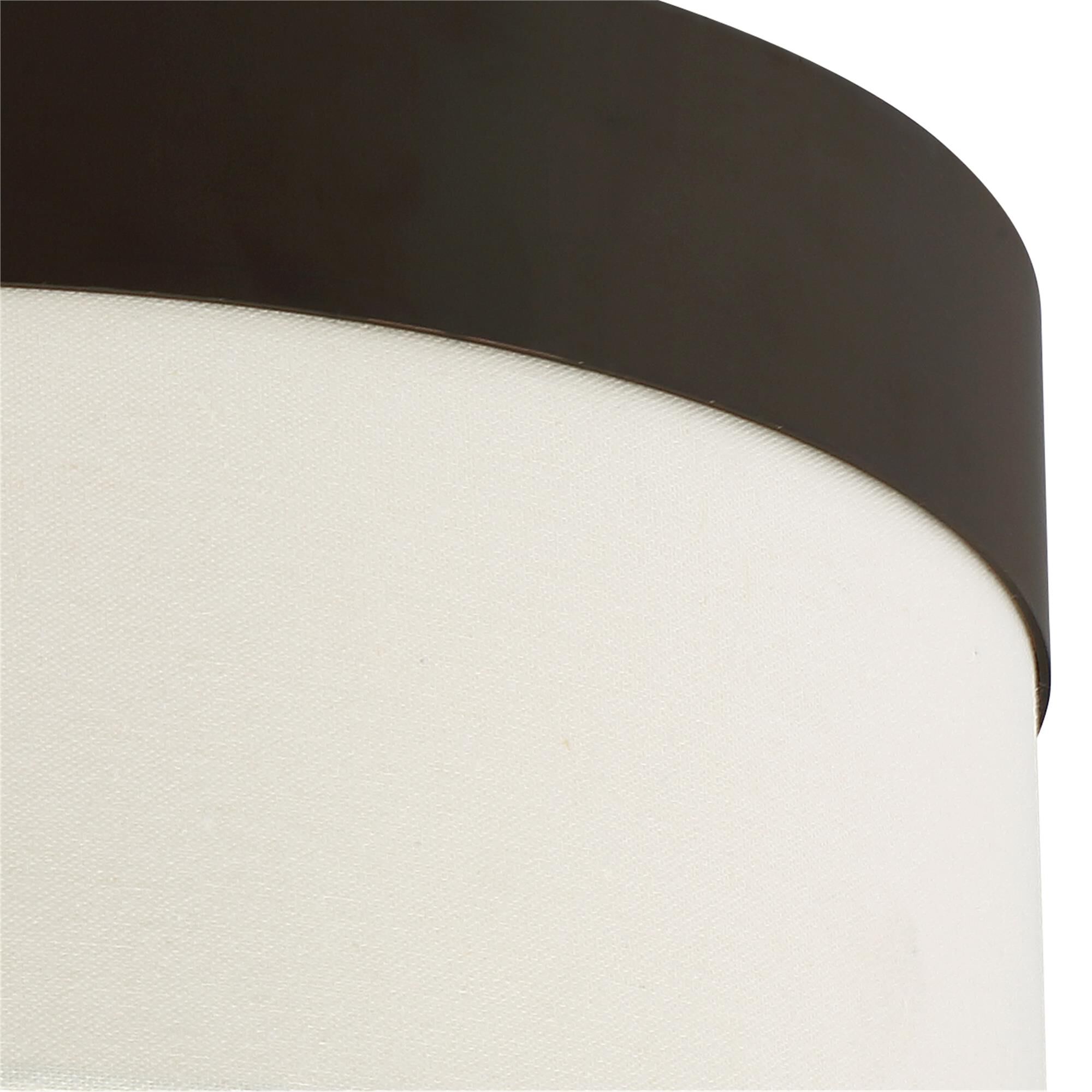 Shown in Dark Bronze finish and Silk glass and Cream shade