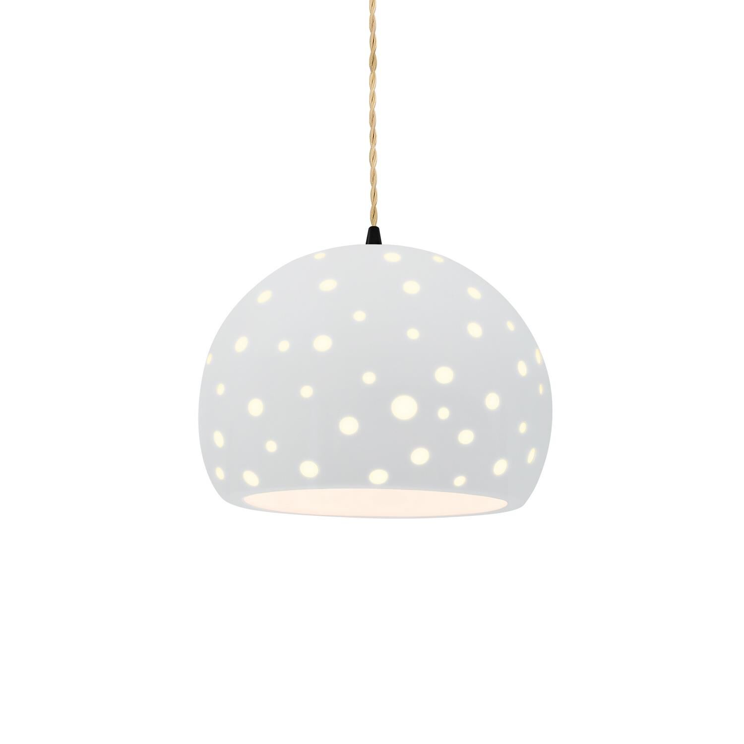 Perforated Globe 10 Inch Large Pendant by Justice Design Group