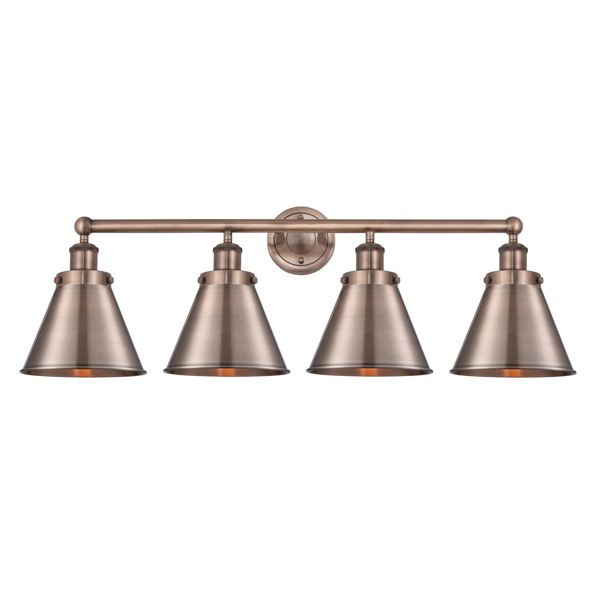 Shown in Antique Copper finish and Antique Copper shade