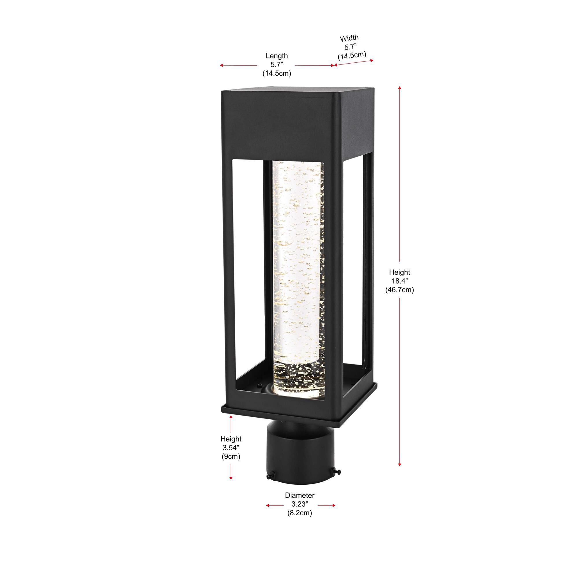 Shown in Black finish and Clear glass