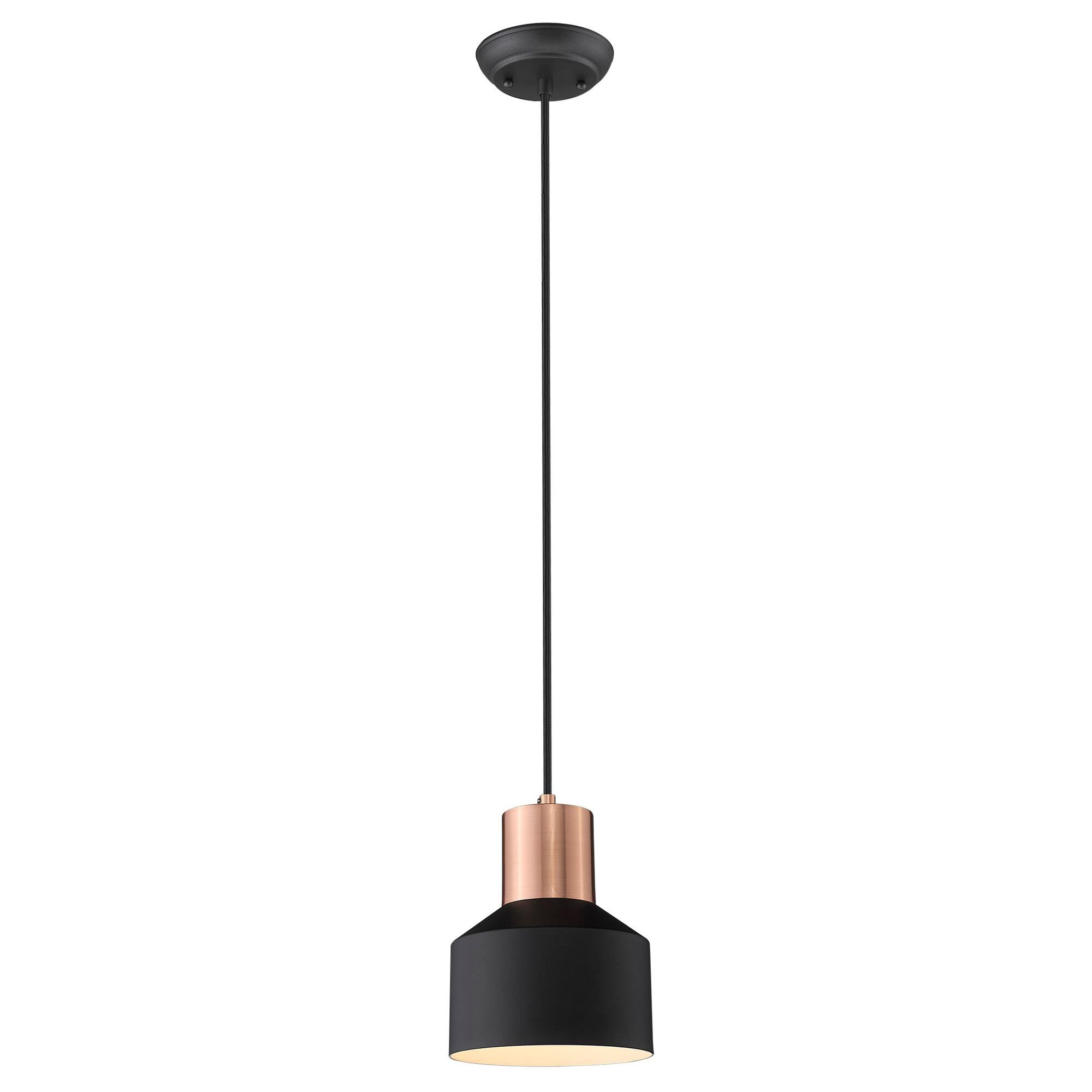 Shown in Matte Black finish and Matte Black glass and Black Metal Drum shade