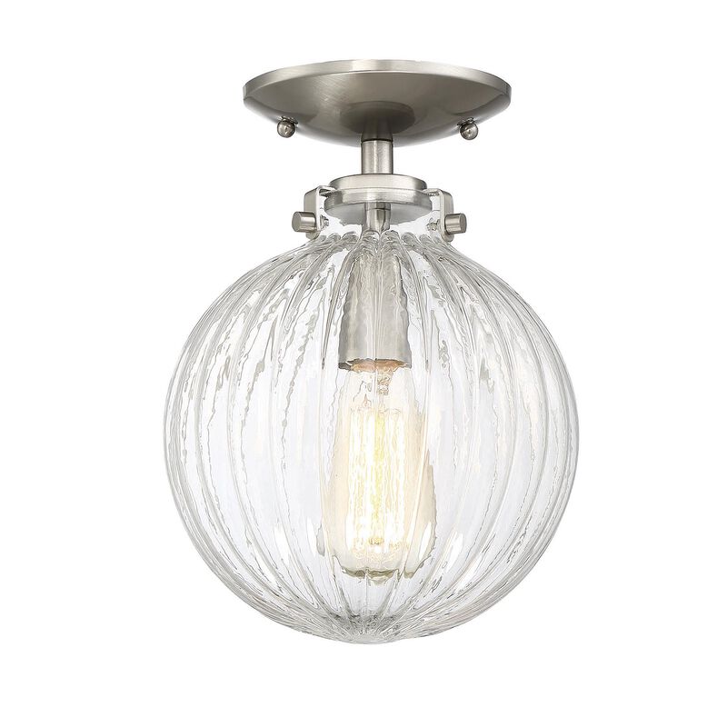 8 Inch 1 Light LED Semi Flush Mount by Meridian Lighting