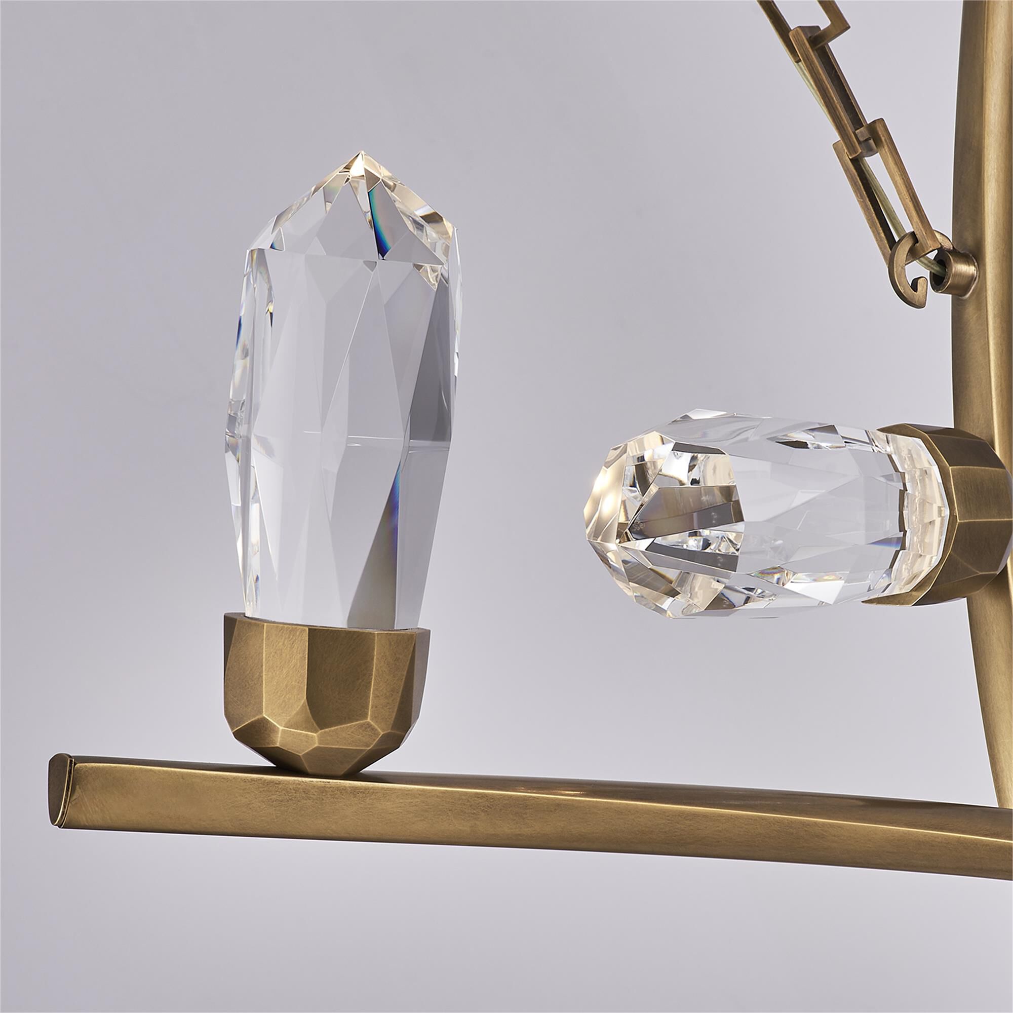 Shown in True Brass finish and Firenze Clear crystal