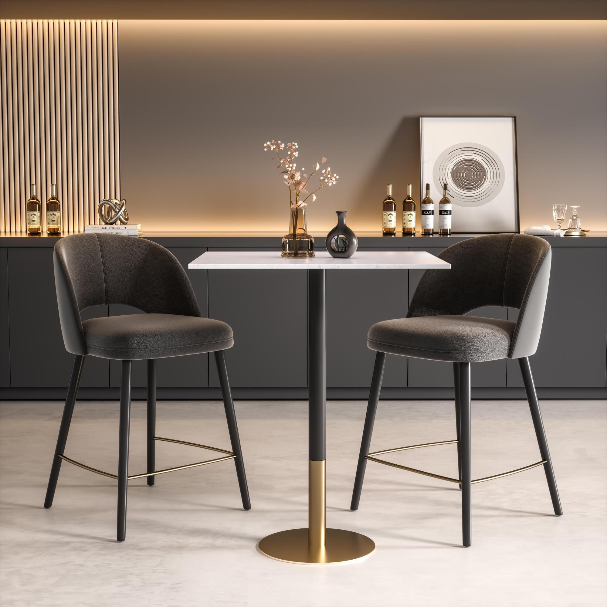 Shown in White and Gold finish