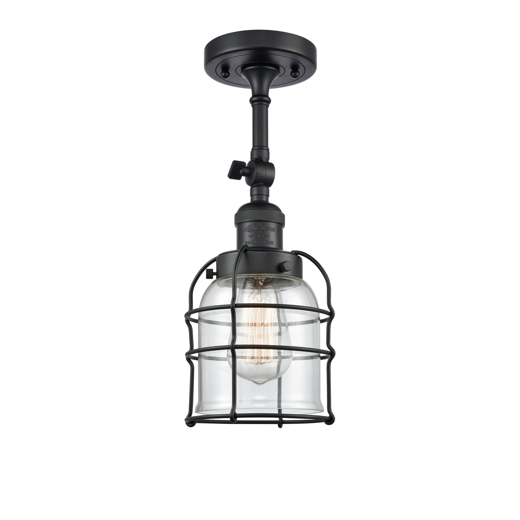 Bruno Marashlian Bell Cage 5 Inch 1 Light Semi Flush Mount by Innovations Lighting