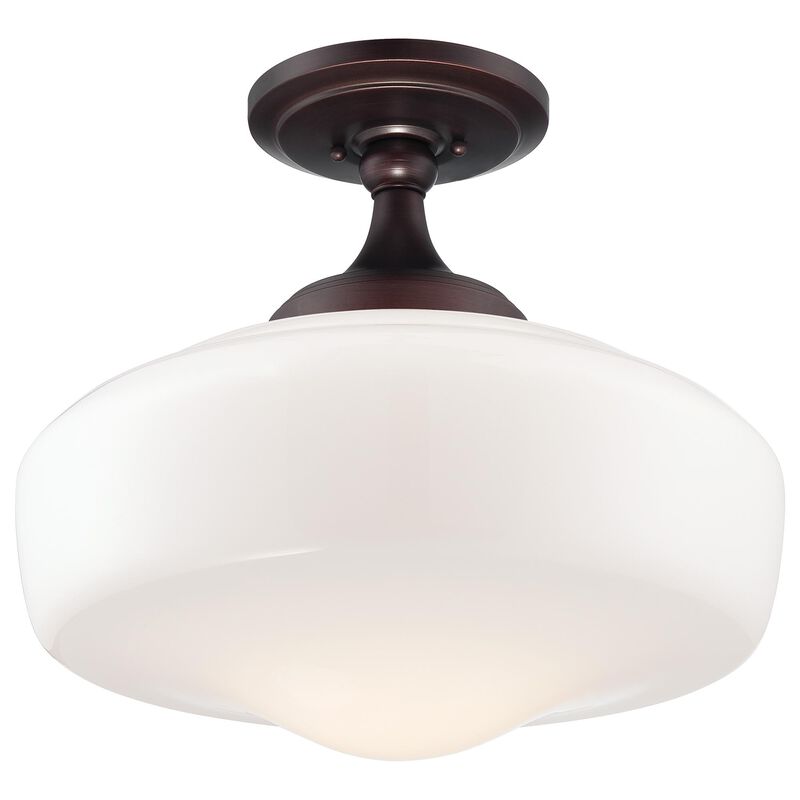 17 Inch 1 Light Semi Flush Mount by Minka Lavery