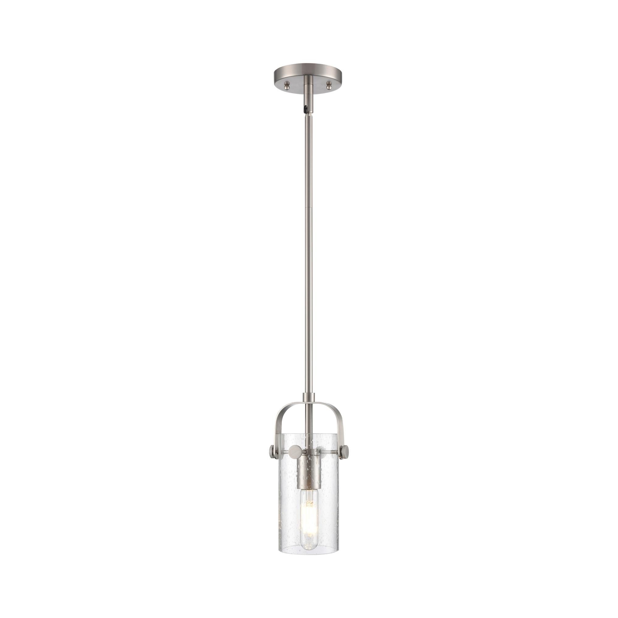 Shown in Satin Nickel finish and Seedy glass