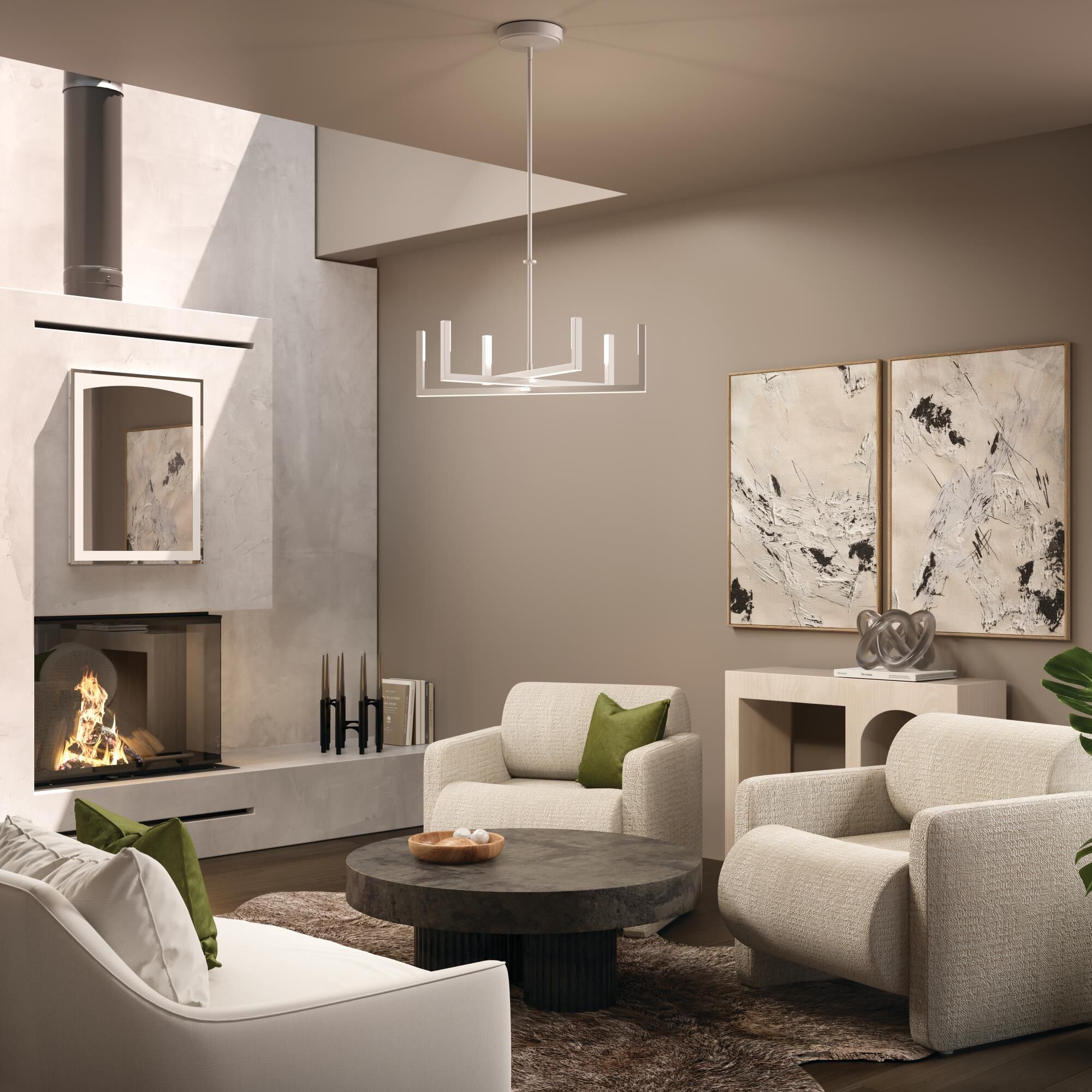 Shown in White finish