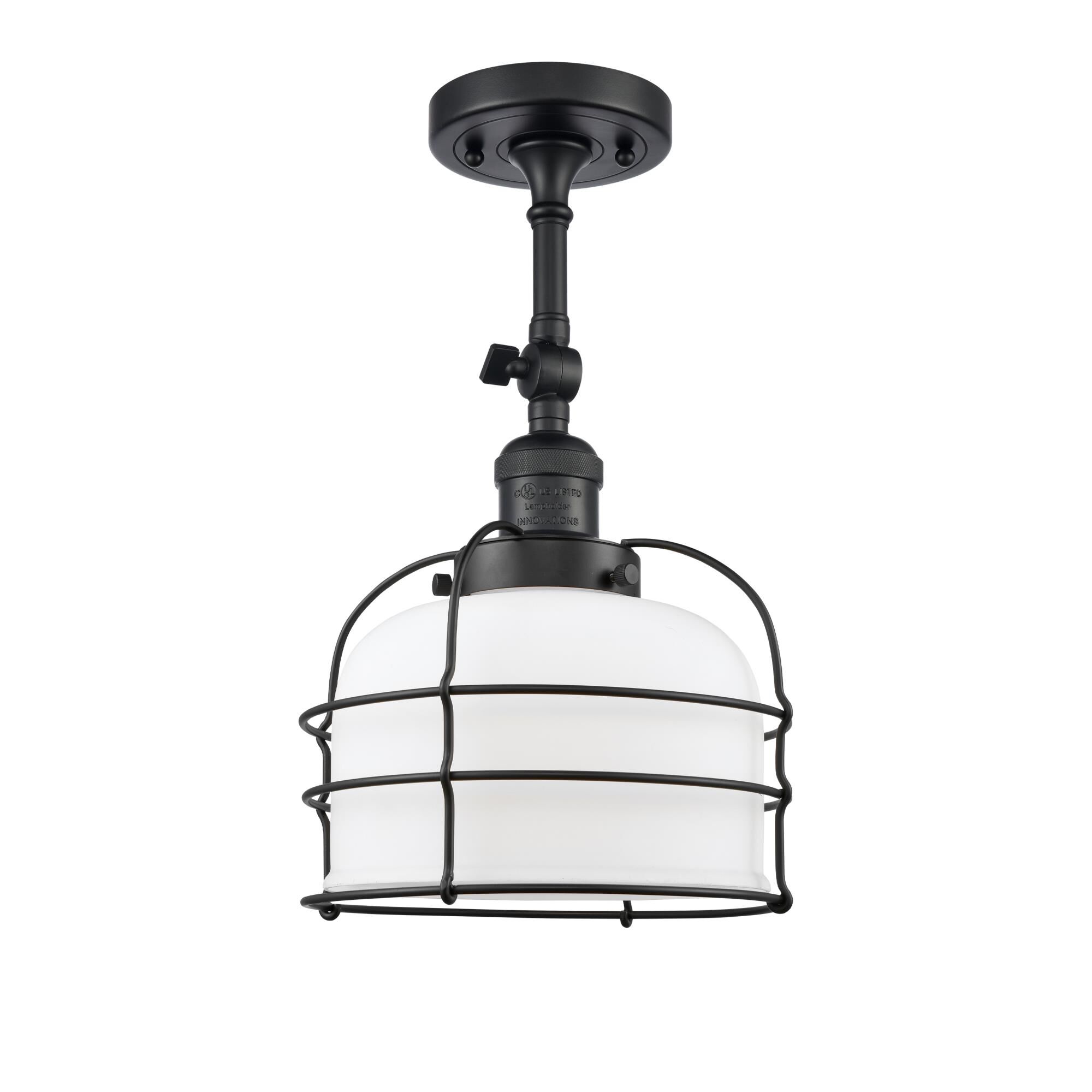 Bruno Marashlian Large Bell 8 Inch 1 Light Semi Flush Mount by Innovations Lighting