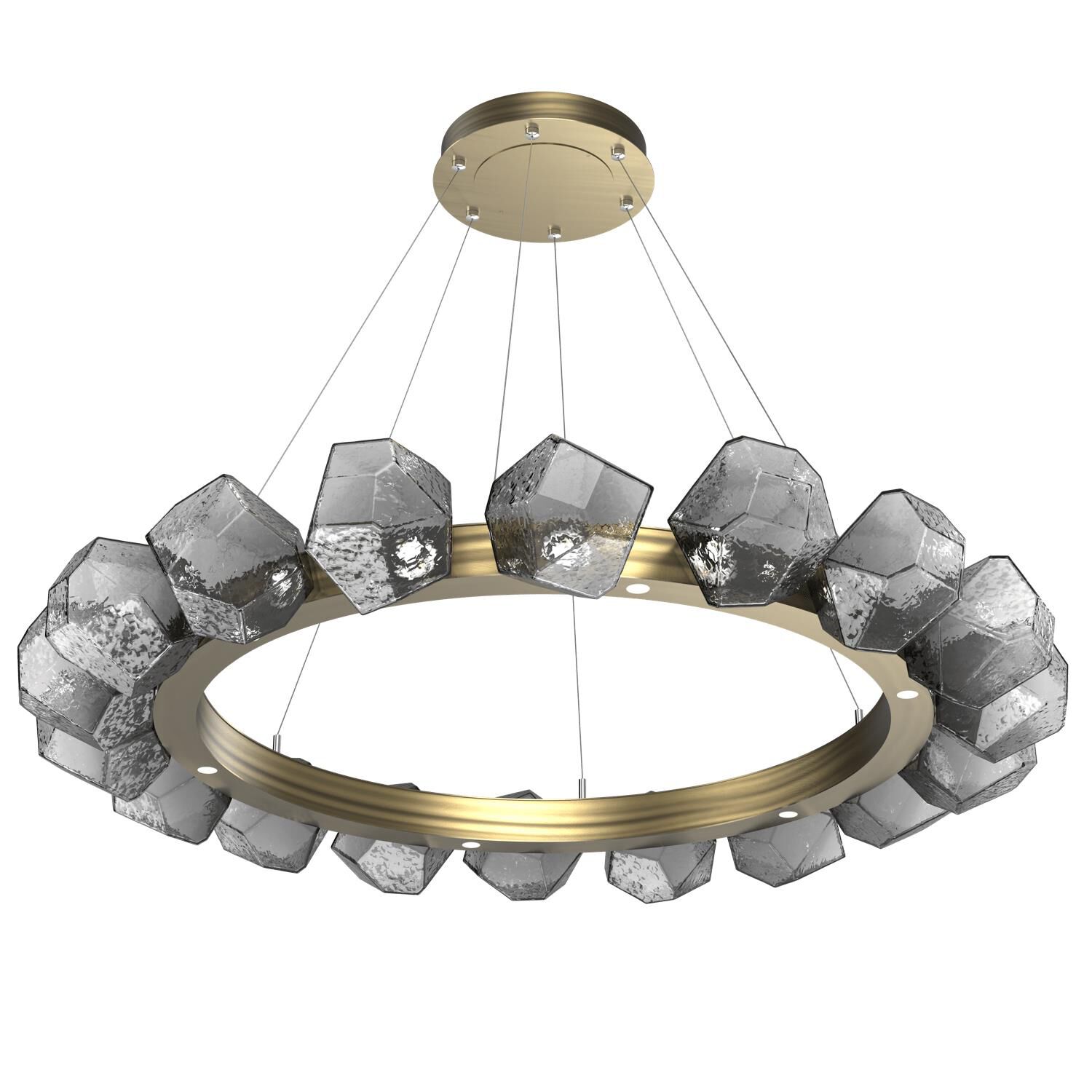 Shown in Novel Brass finish and Smoke glass