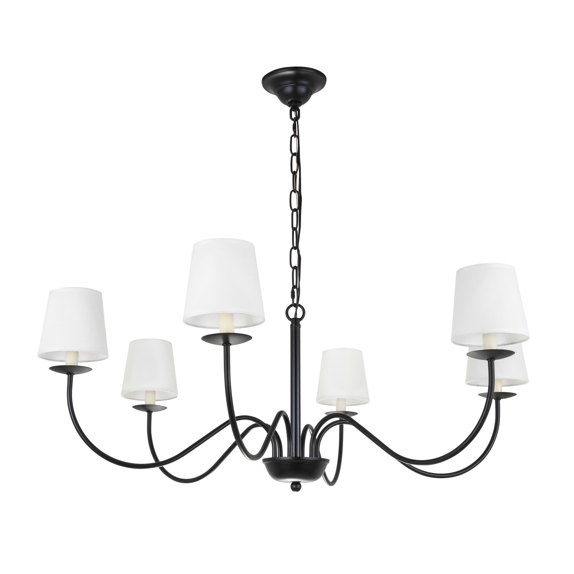 Eclipse 37 Inch 6 Light Chandelier by Elegant Lighting