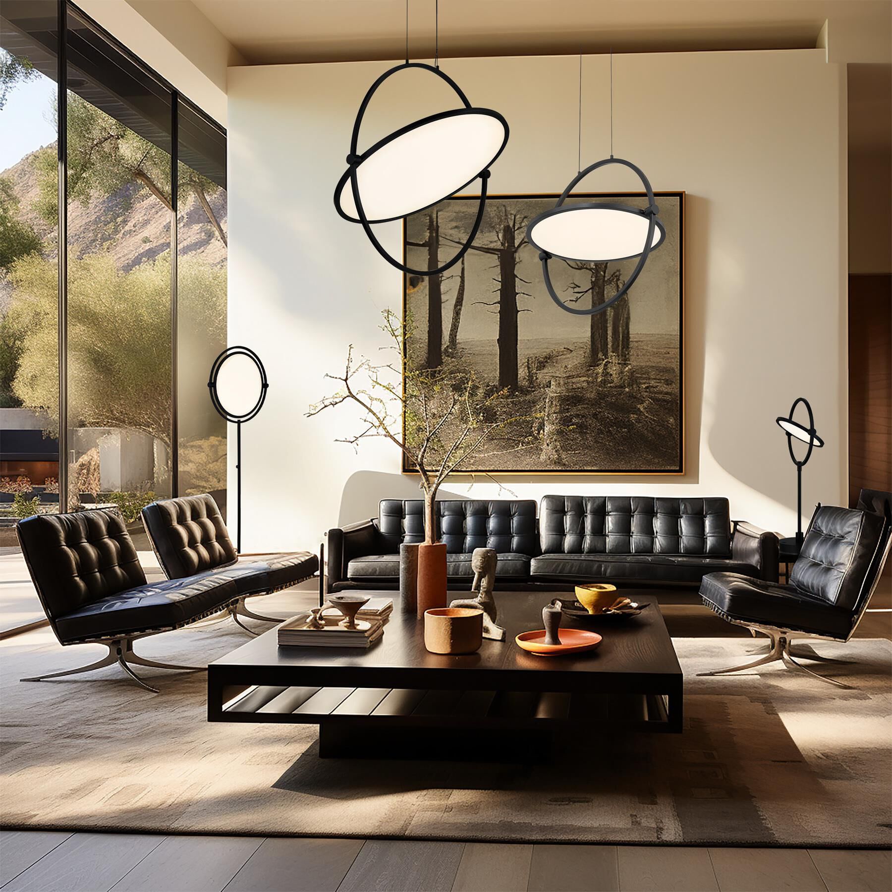 Shown in Coal finish and Etched glass