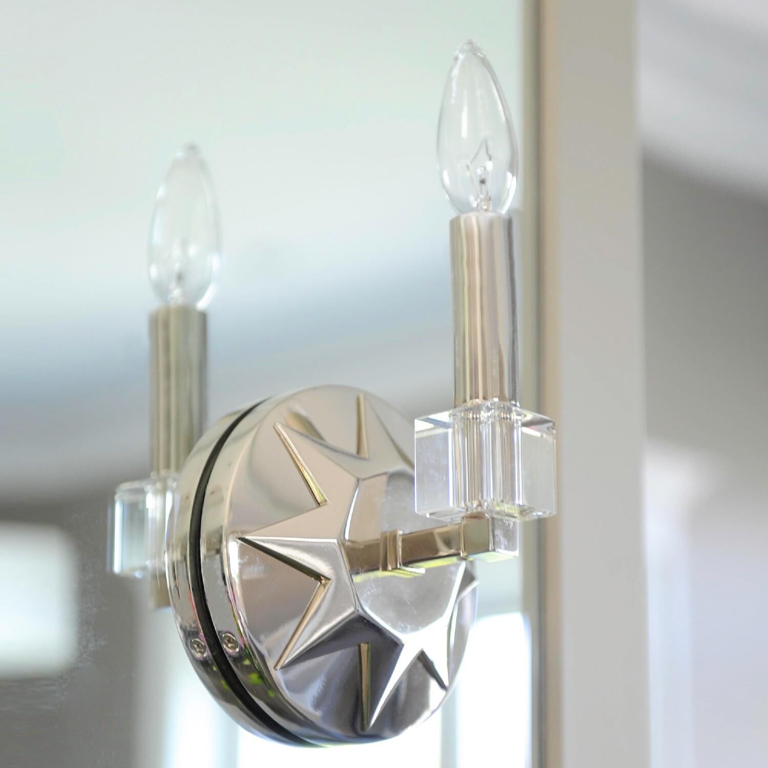 Shown in Polished Nickel finish and Cubes crystal