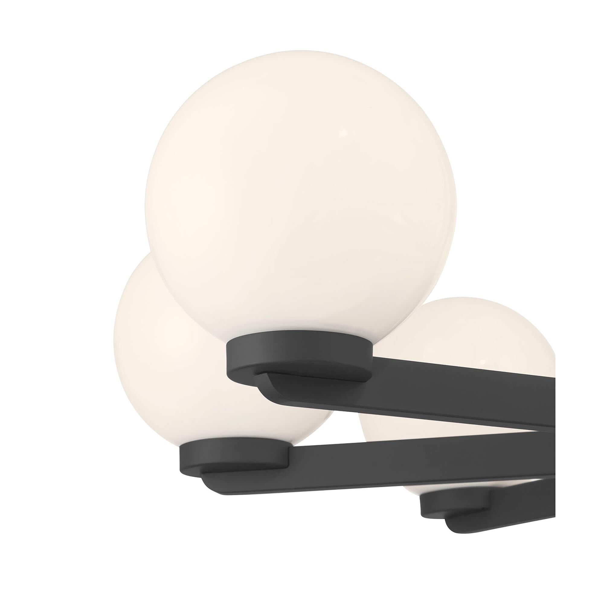 Shown in Matte Black finish and Shiny Opal glass