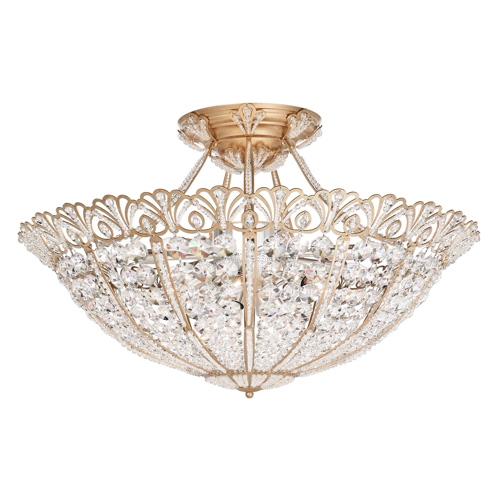 Tiara 30 Inch Semi Flush Mount by Schonbek
