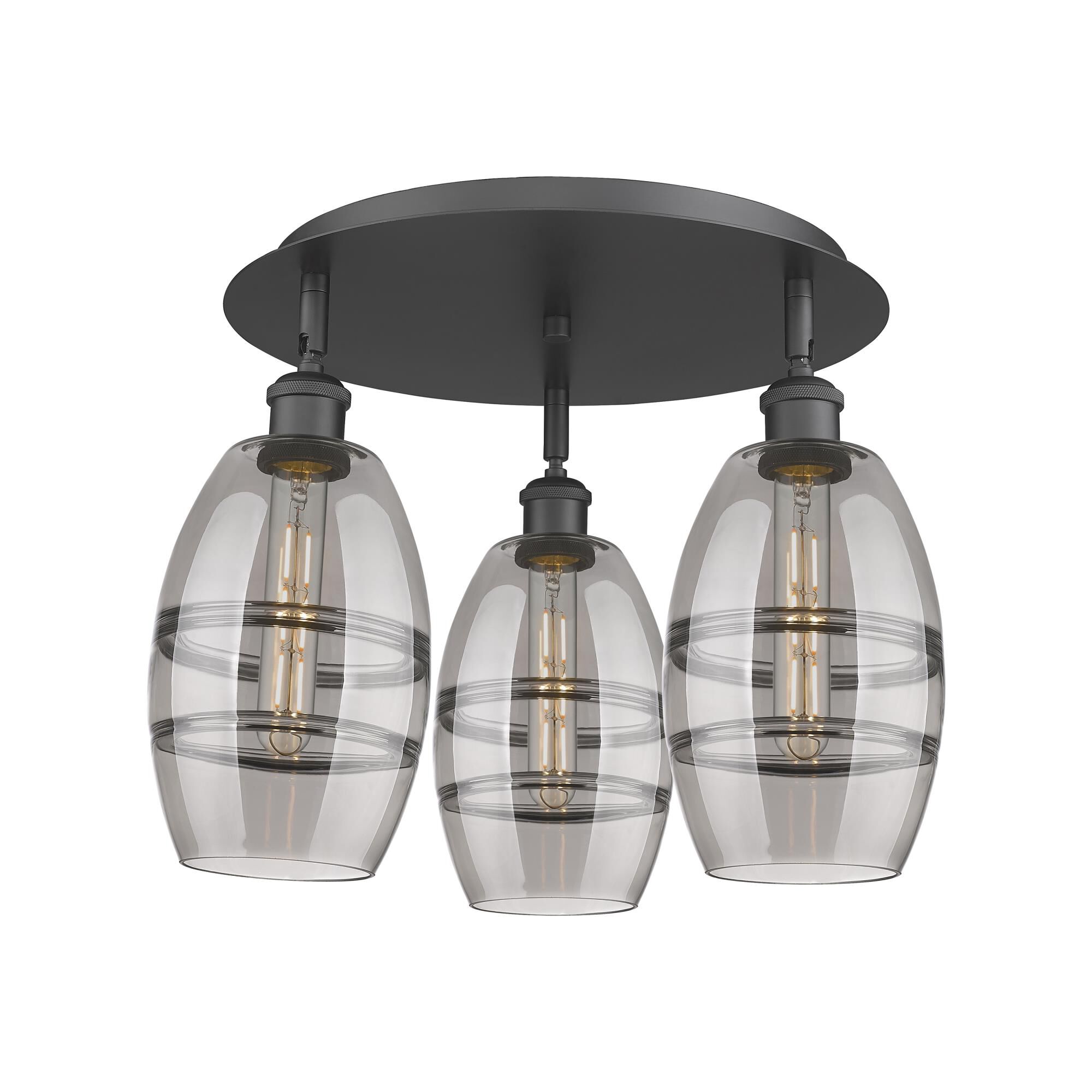 Shown in Matte Black finish and Light Smoke glass