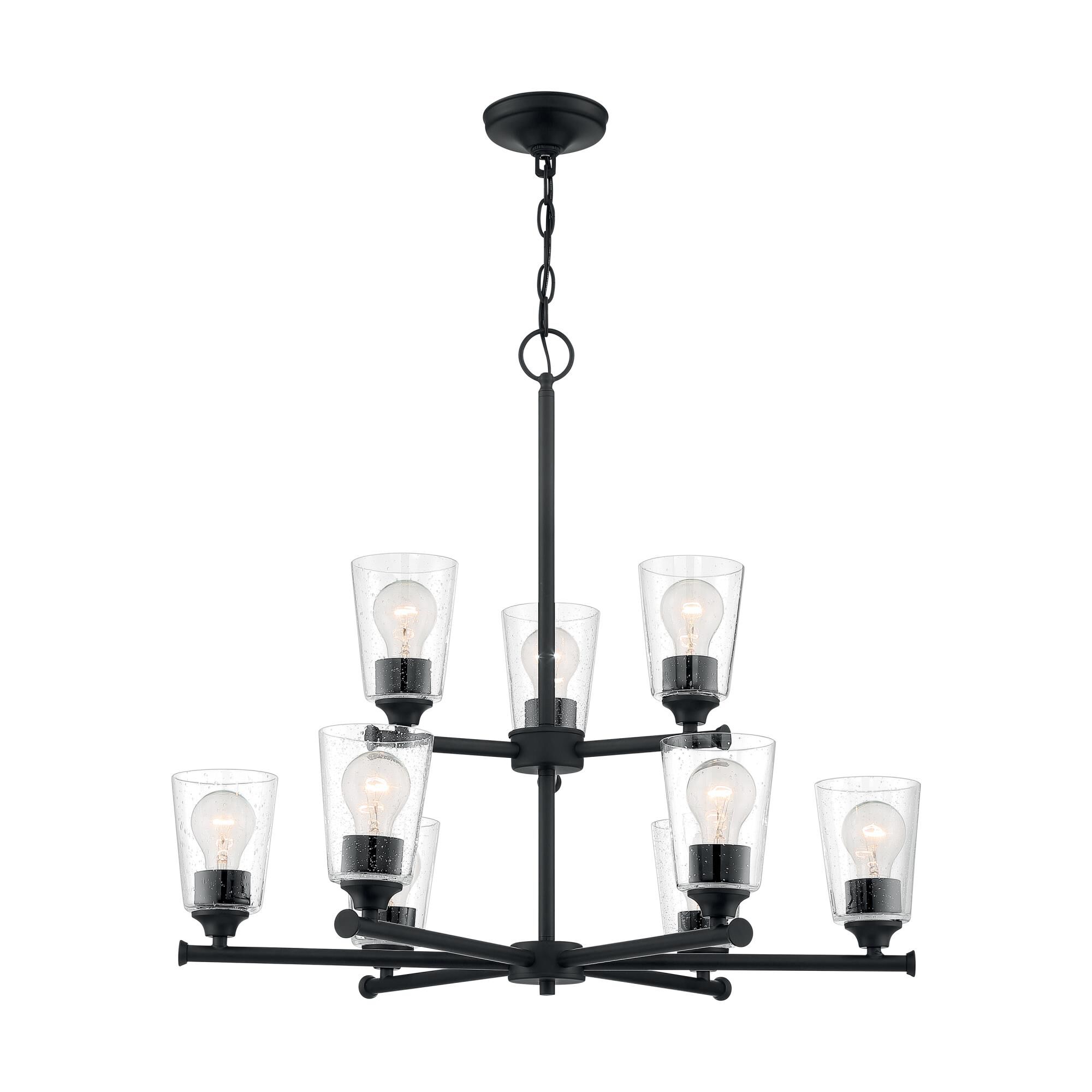 Bransel 28 Inch 9 Light Chandelier by Nuvo Lighting