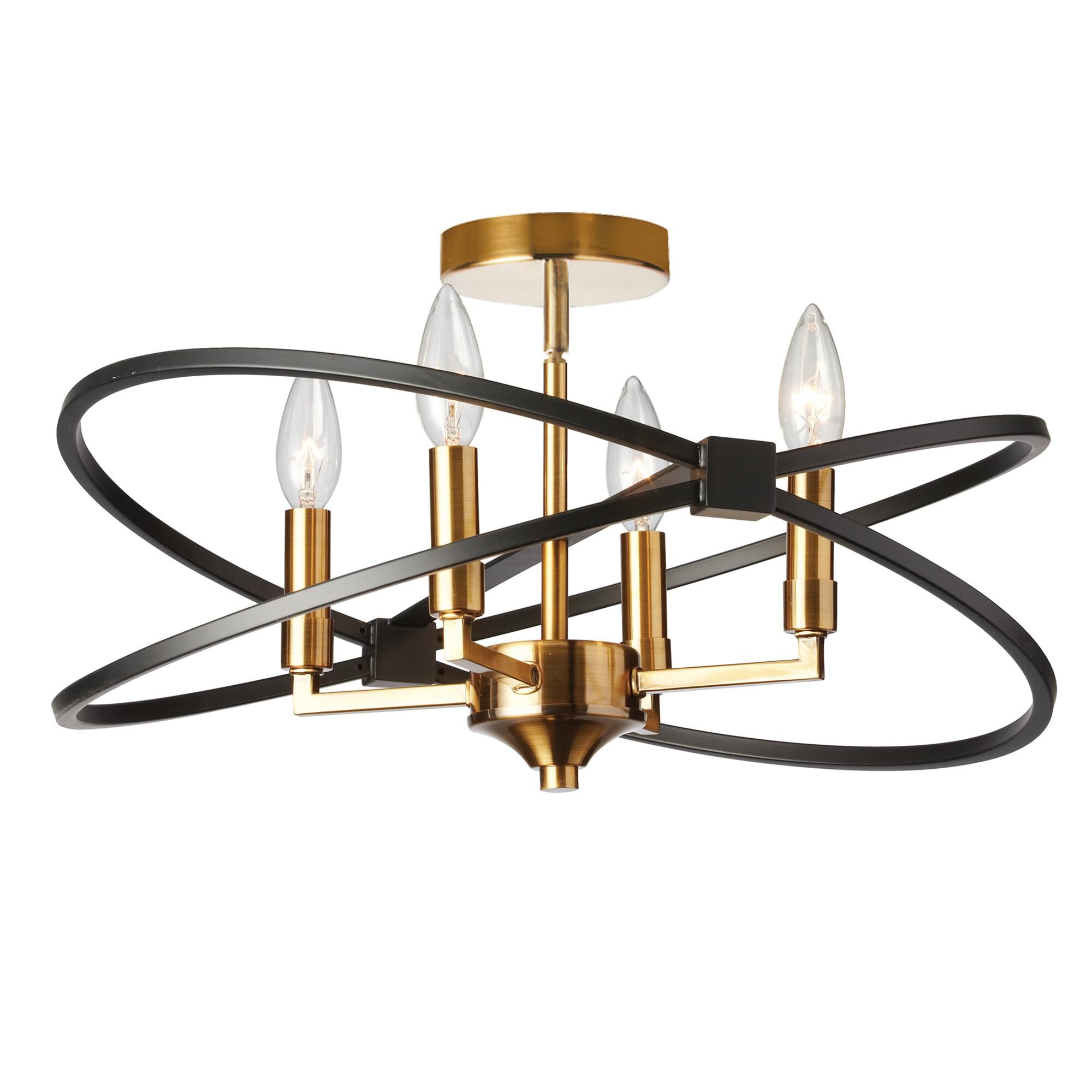Paloma 18 Inch 4 Light Semi Flush Mount by Dainolite