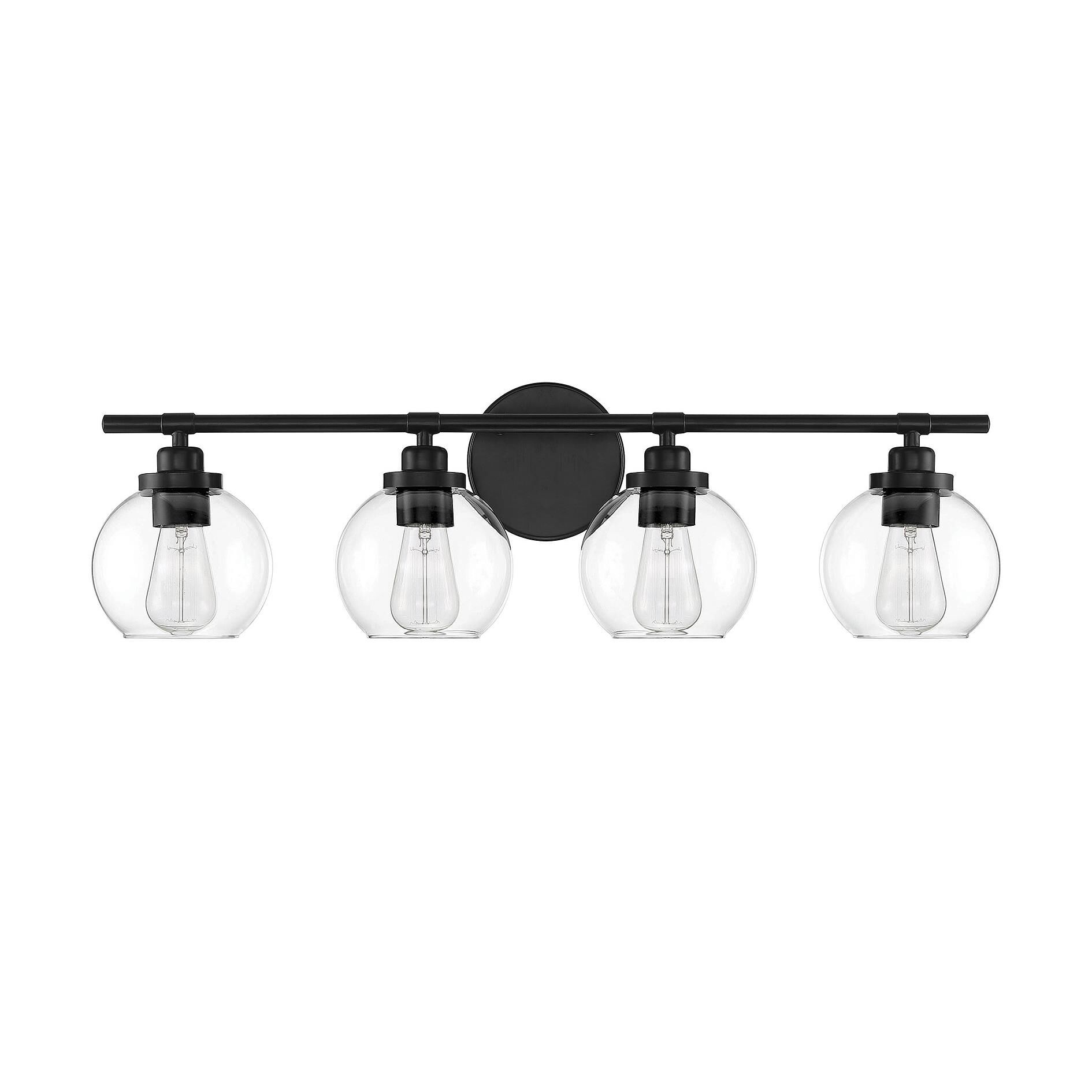 Shown in Matte Black finish and Clear glass