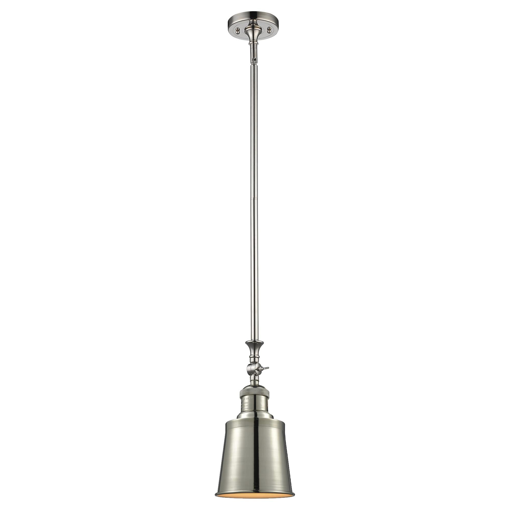 Shown in Polished Nickel finish and Polished Nickel shade