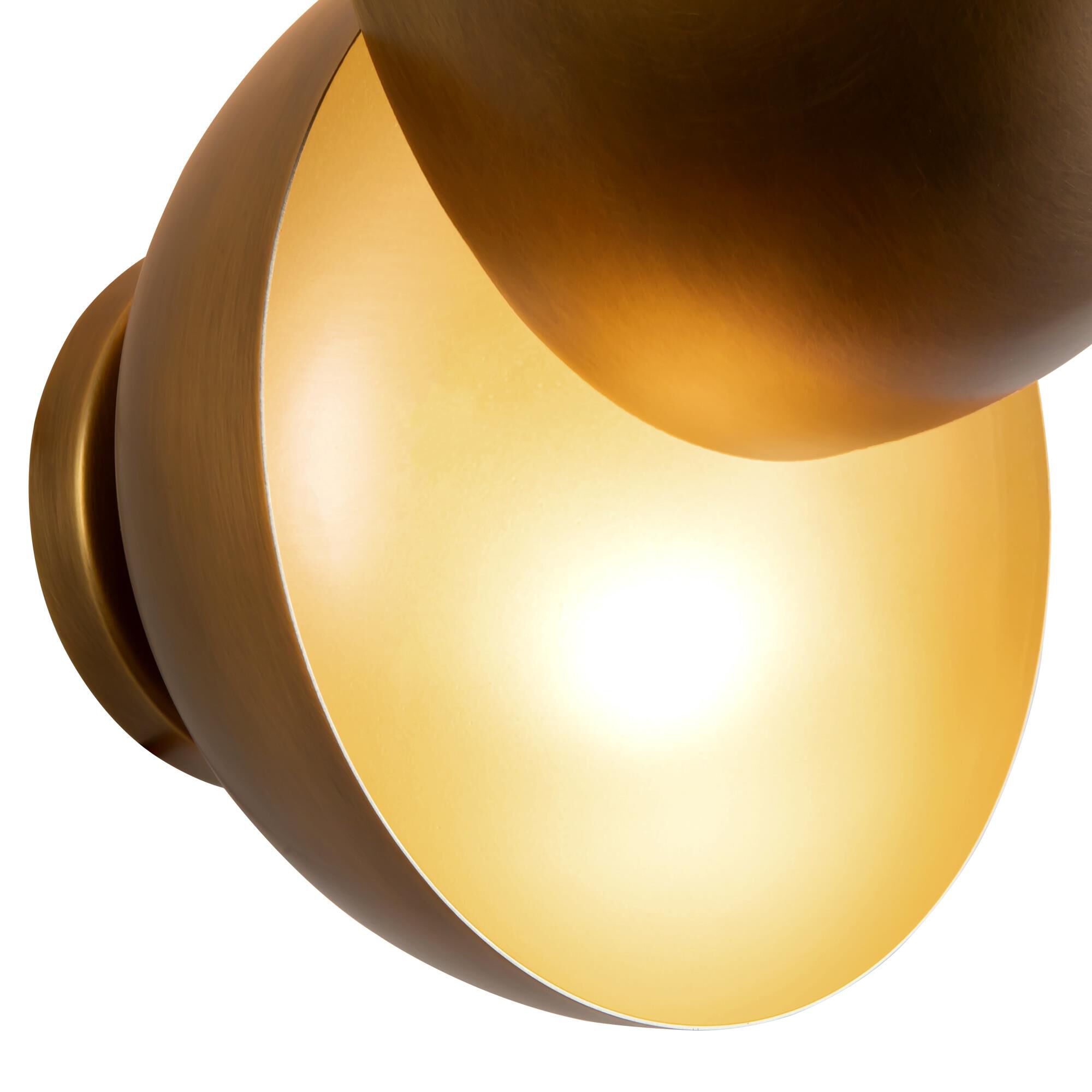 Shown in Vintage Brass finish and Steel shade