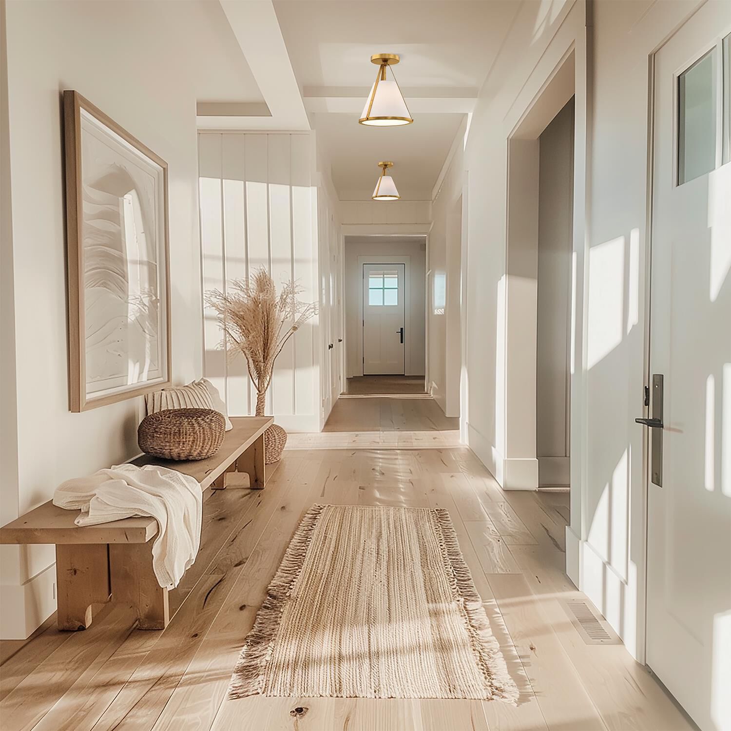 Shown in Antique Gold finish and Silk shade