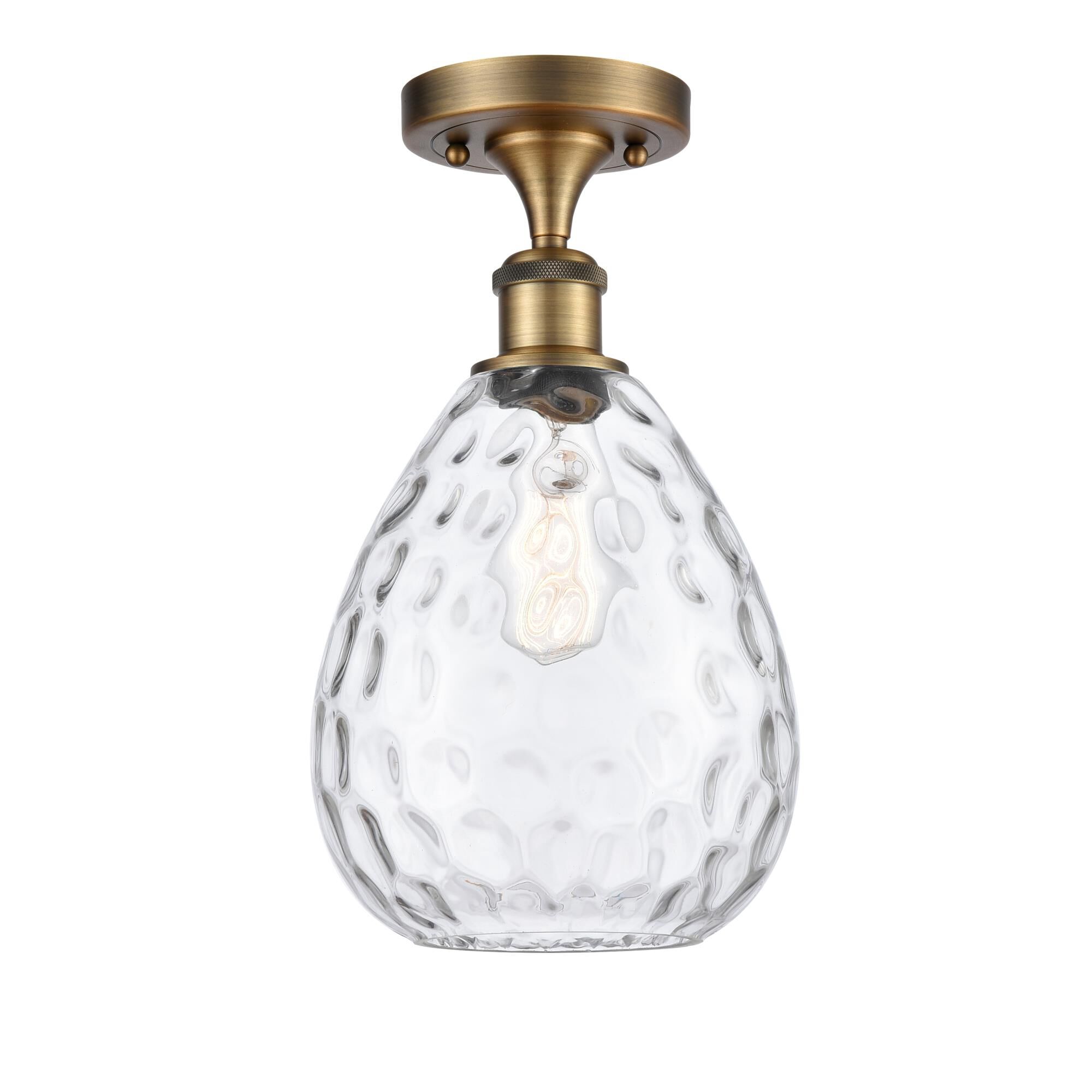 Bruno Marashlian Large Waverly 8 Inch 1 Light Semi Flush Mount by Innovations Lighting