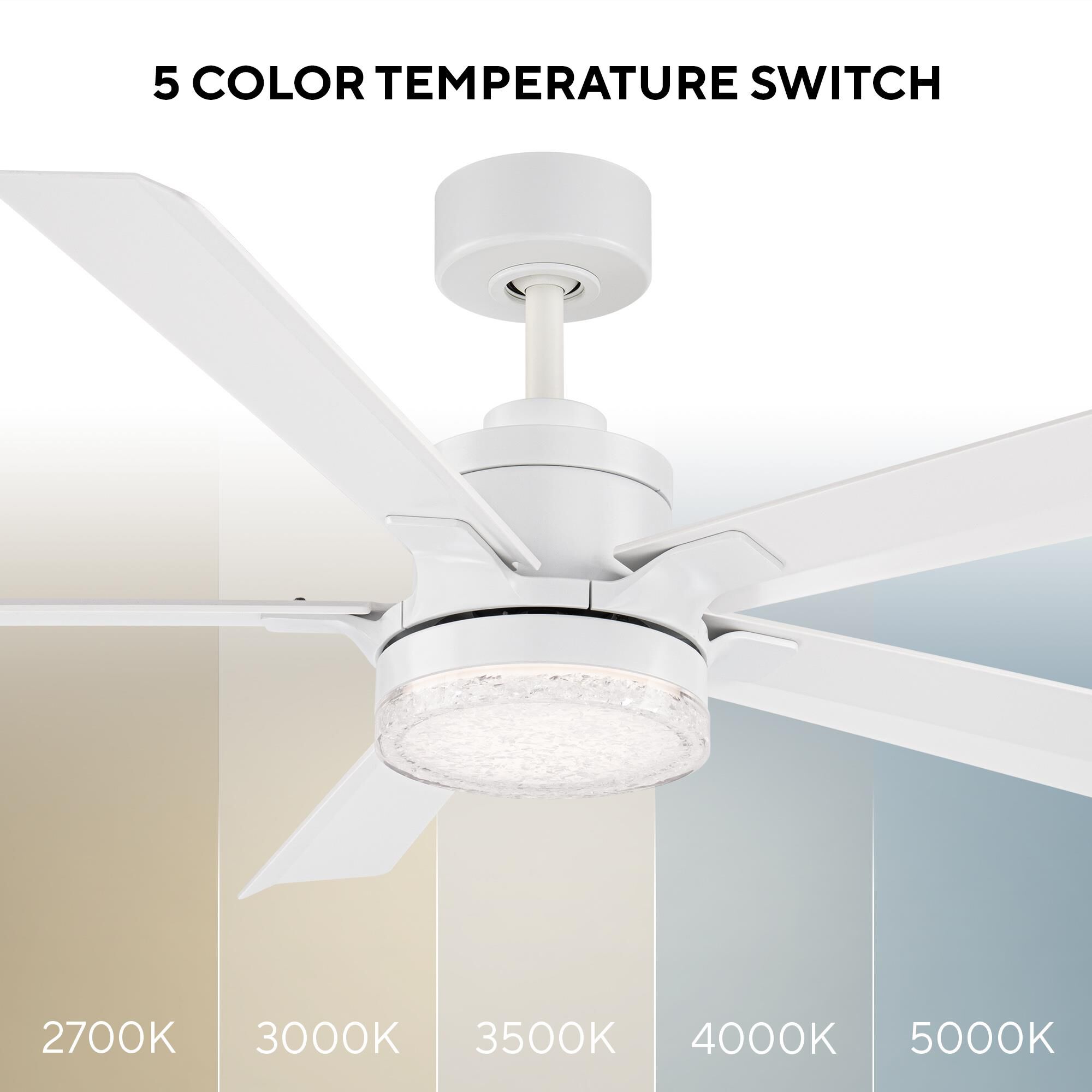 Radiant 56 Inch Ceiling Fan with Light Kit by Modern Forms