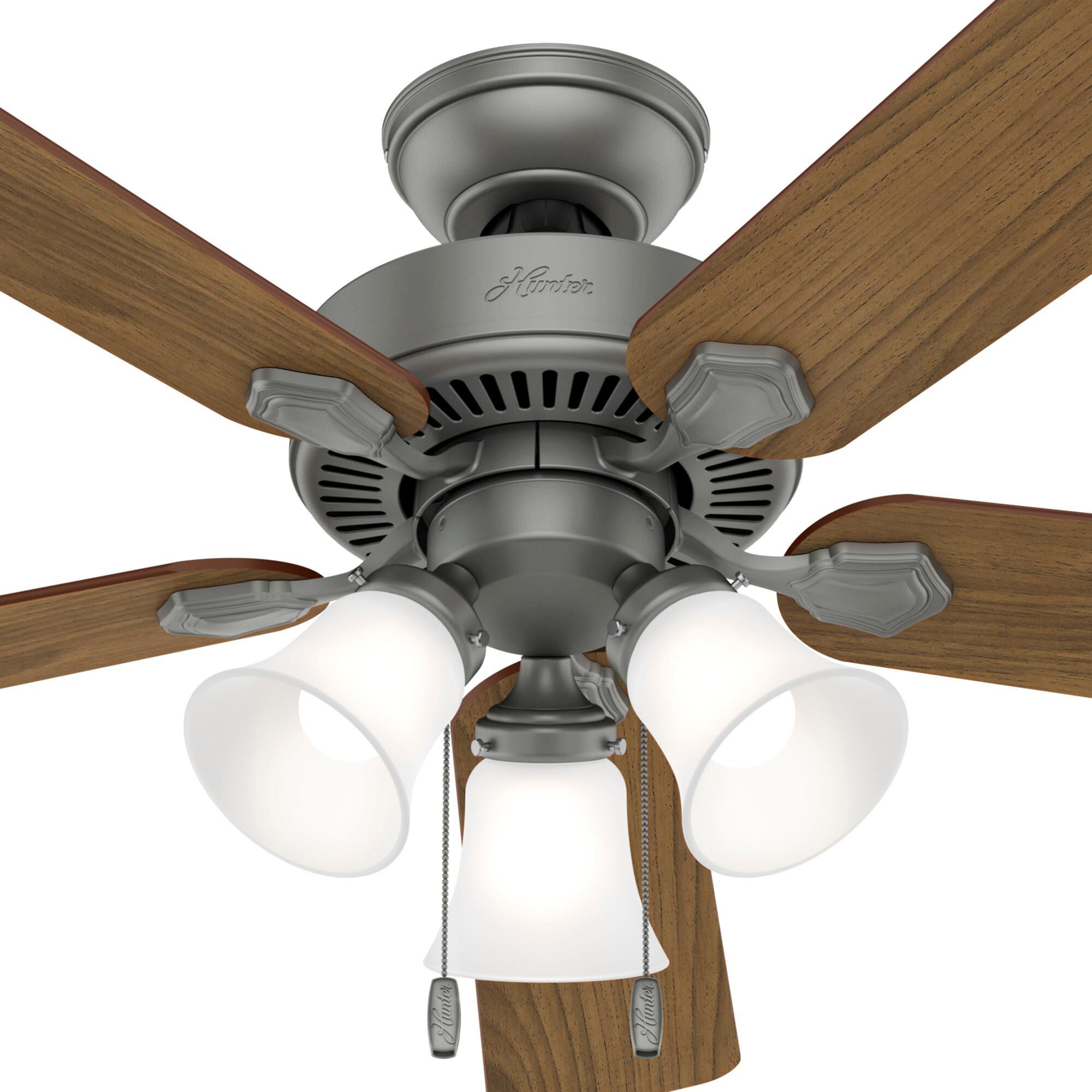 Swanson 52 Inch Ceiling Fan with Light Kit by Hunter Fan