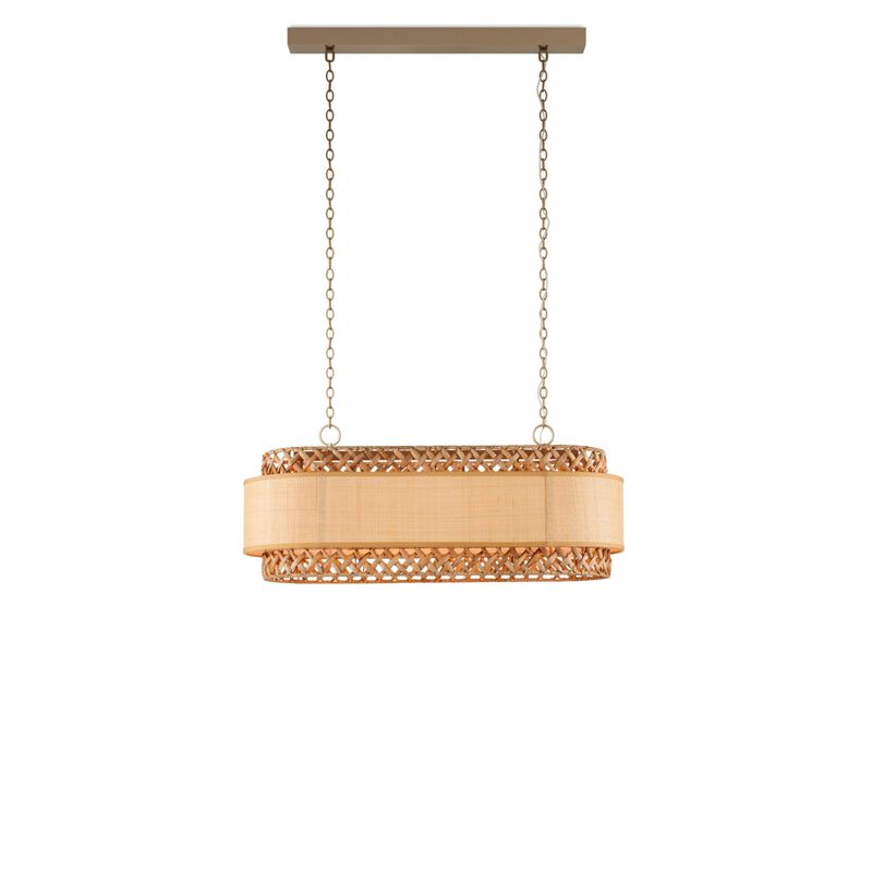 Isola 42 Inch 6 Light Linear Suspension Light by Currey and Company