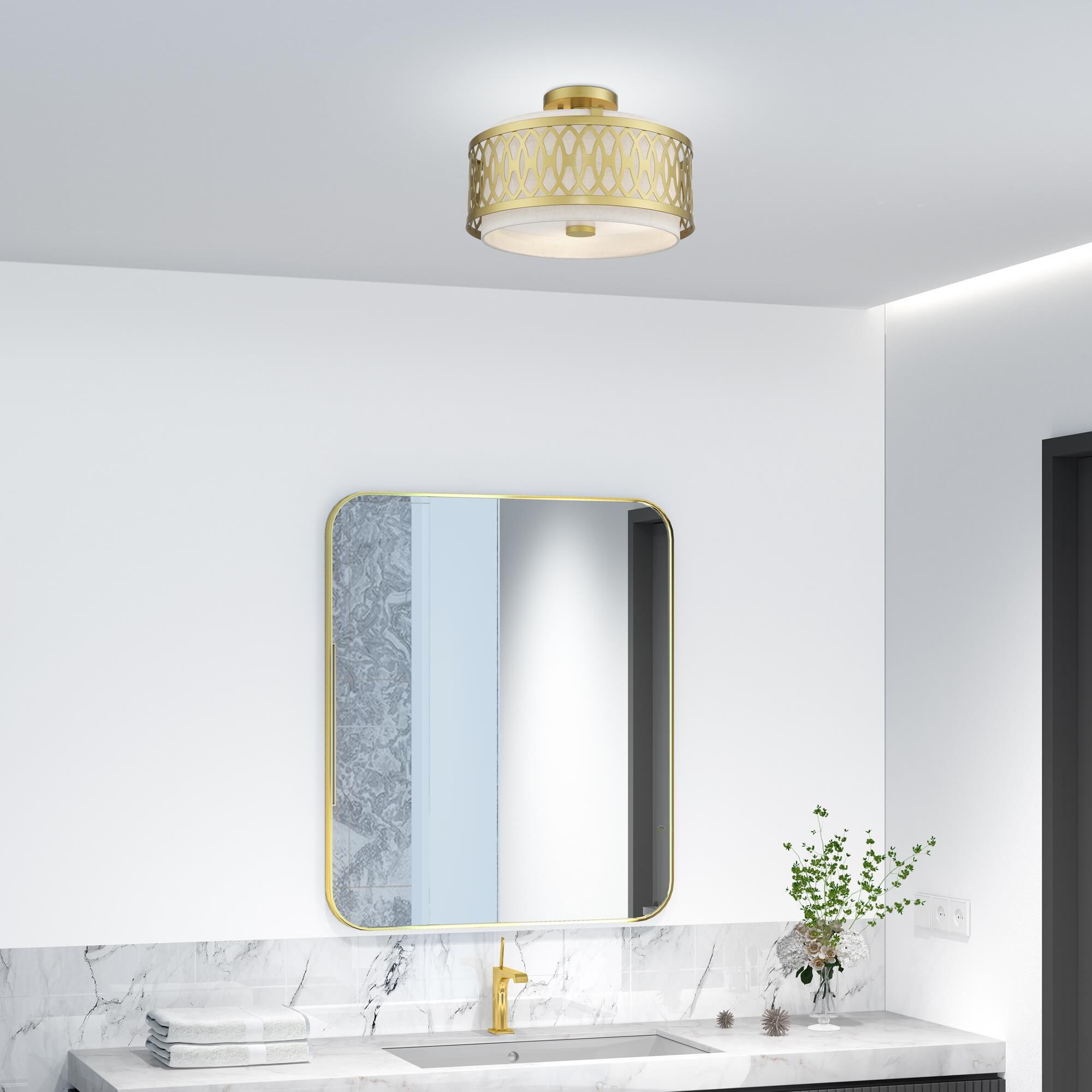 Vistaview 15 Inch Semi Flush Mount by Livex Lighting