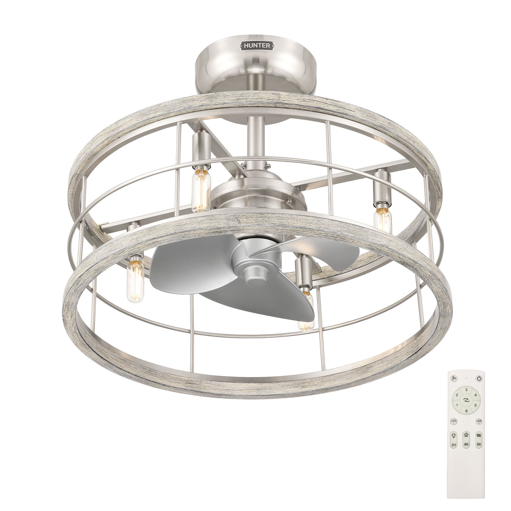 Haven 22 Inch Chandelier Ceiling Fan with Light Kit,