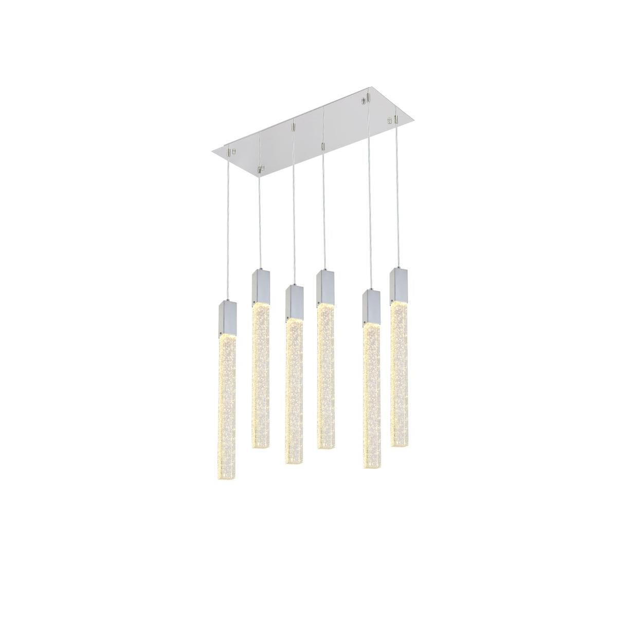 Weston 32 Inch 6 Light LED Linear Suspension Light by Elegant Lighting