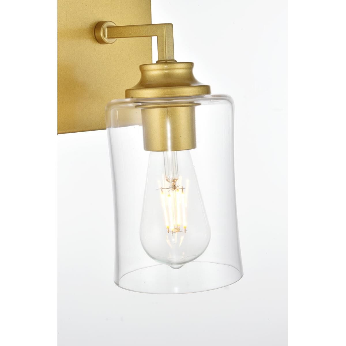 Shown in Brass  finish and Clear glass