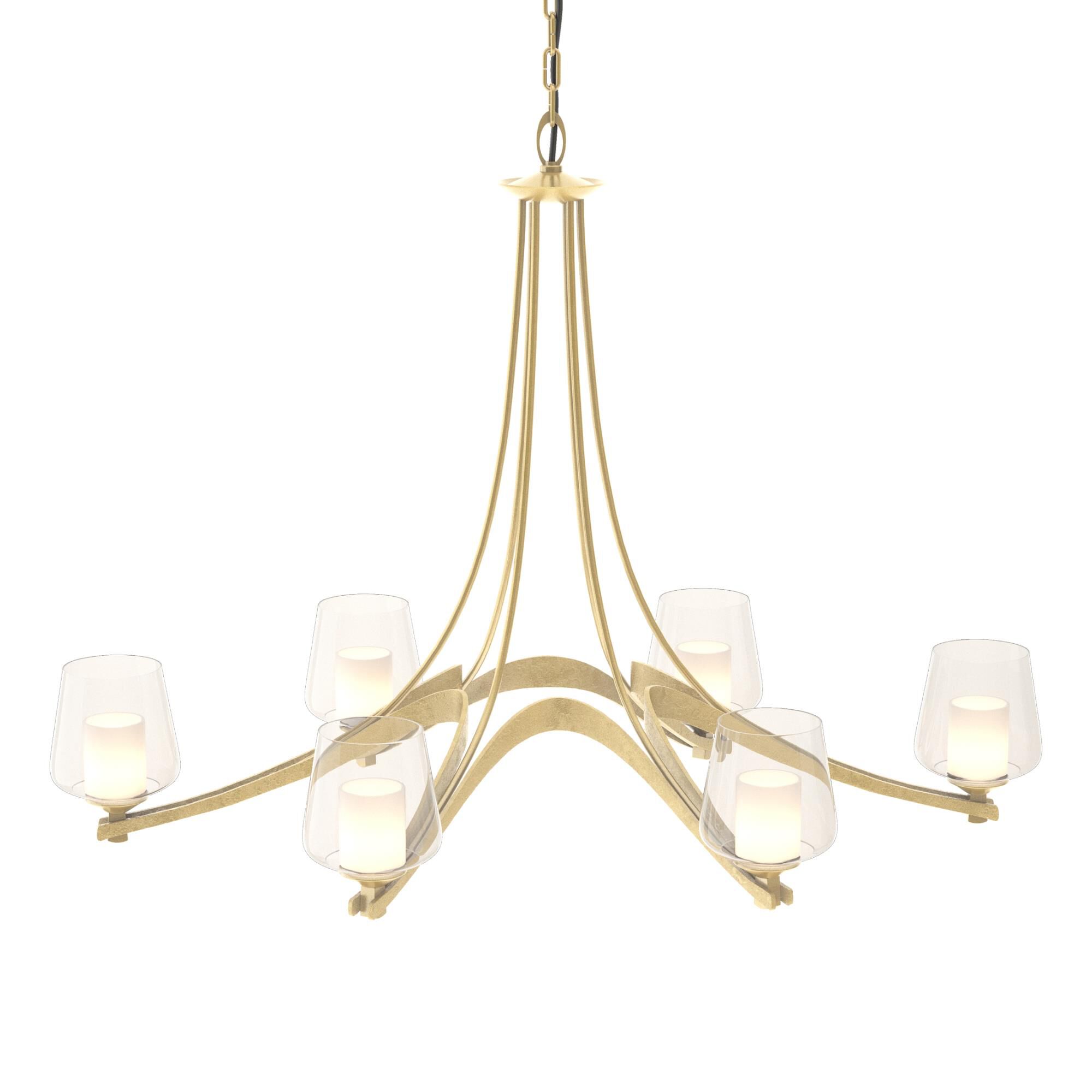 Oval 38 Inch 6 Light Chandelier by Hubbardton Forge