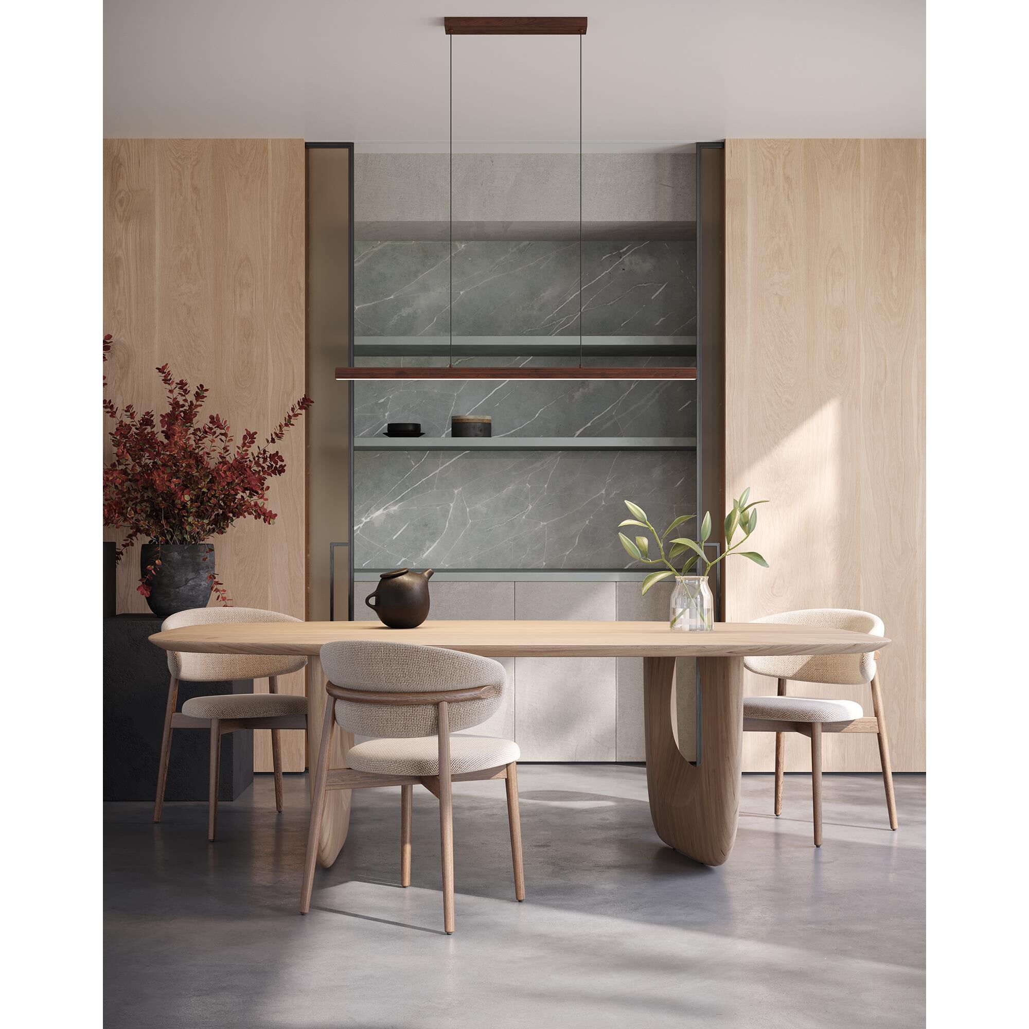 Shown in Walnut finish and Frosted Acrylic Diffuser glass and Aluminum shade
