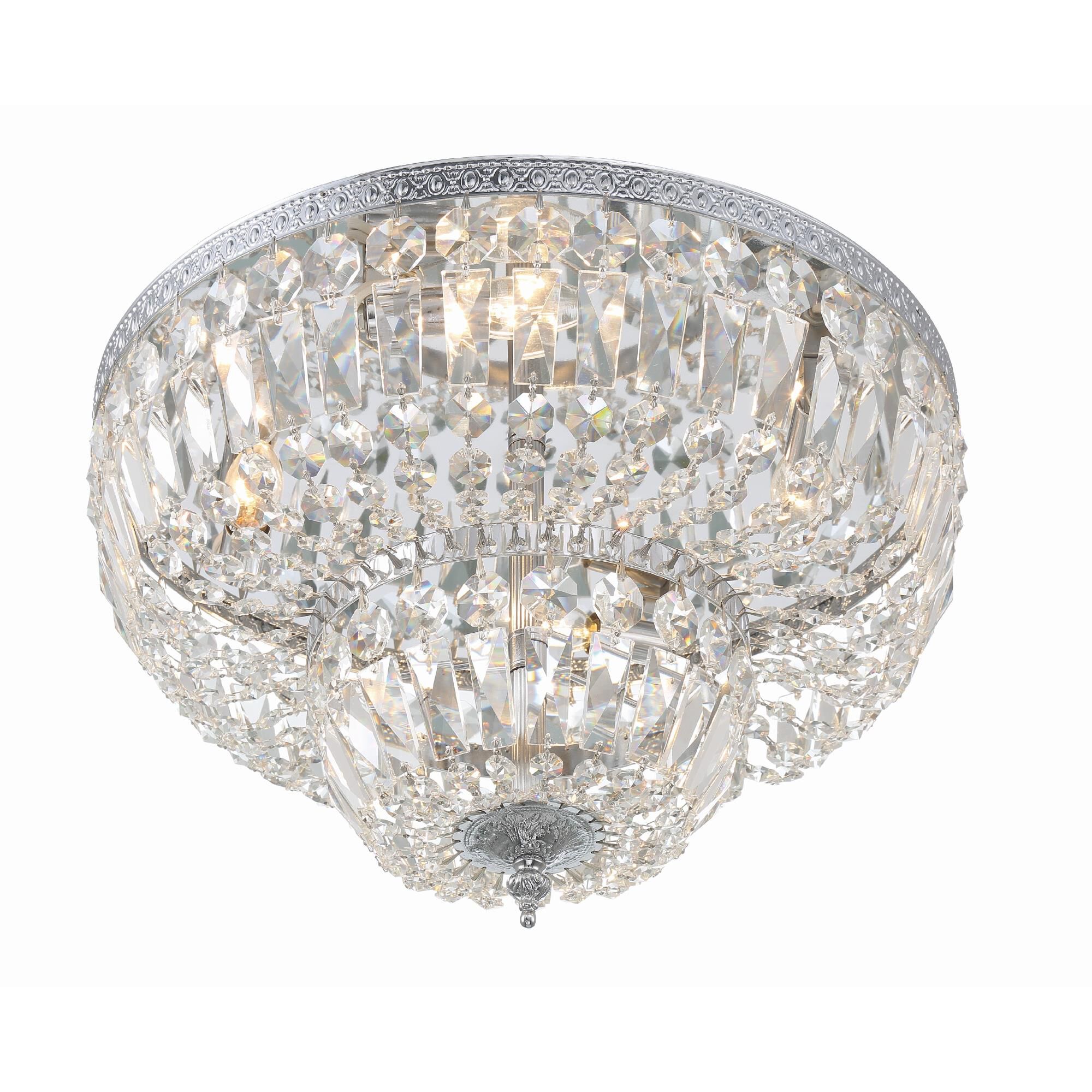 Ceiling Mount 18 Inch 4 Light Semi Flush Mount by Crystorama
