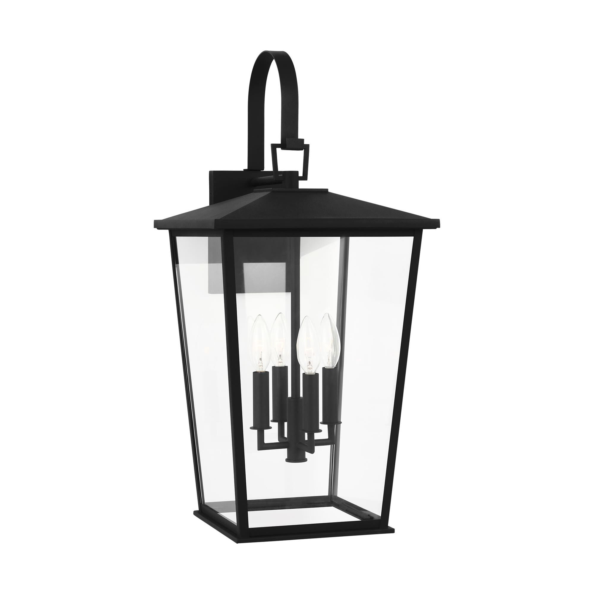Shown in Textured Black finish and Clear Panels glass