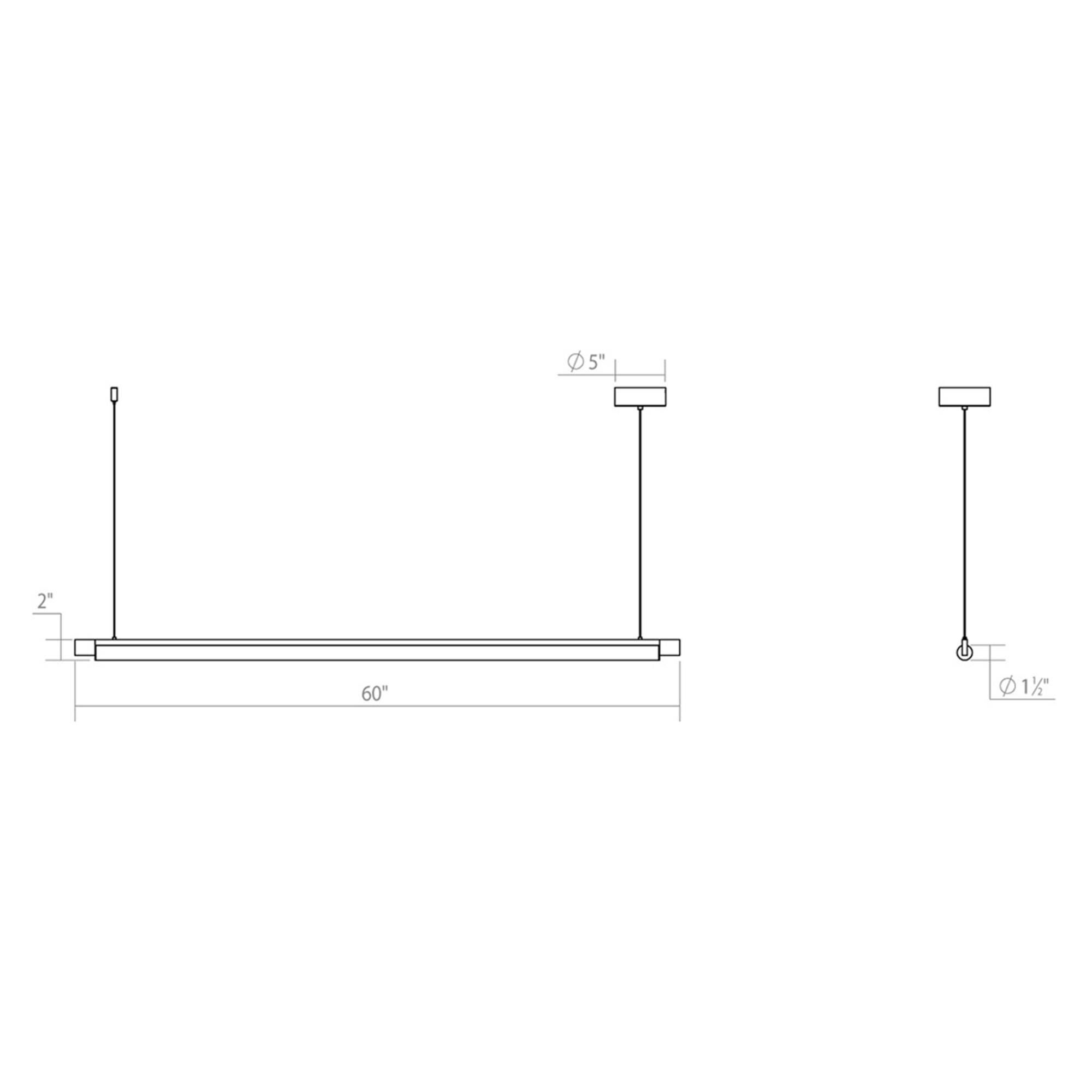Keel 60 Inch Linear Suspension Light by SONNEMAN