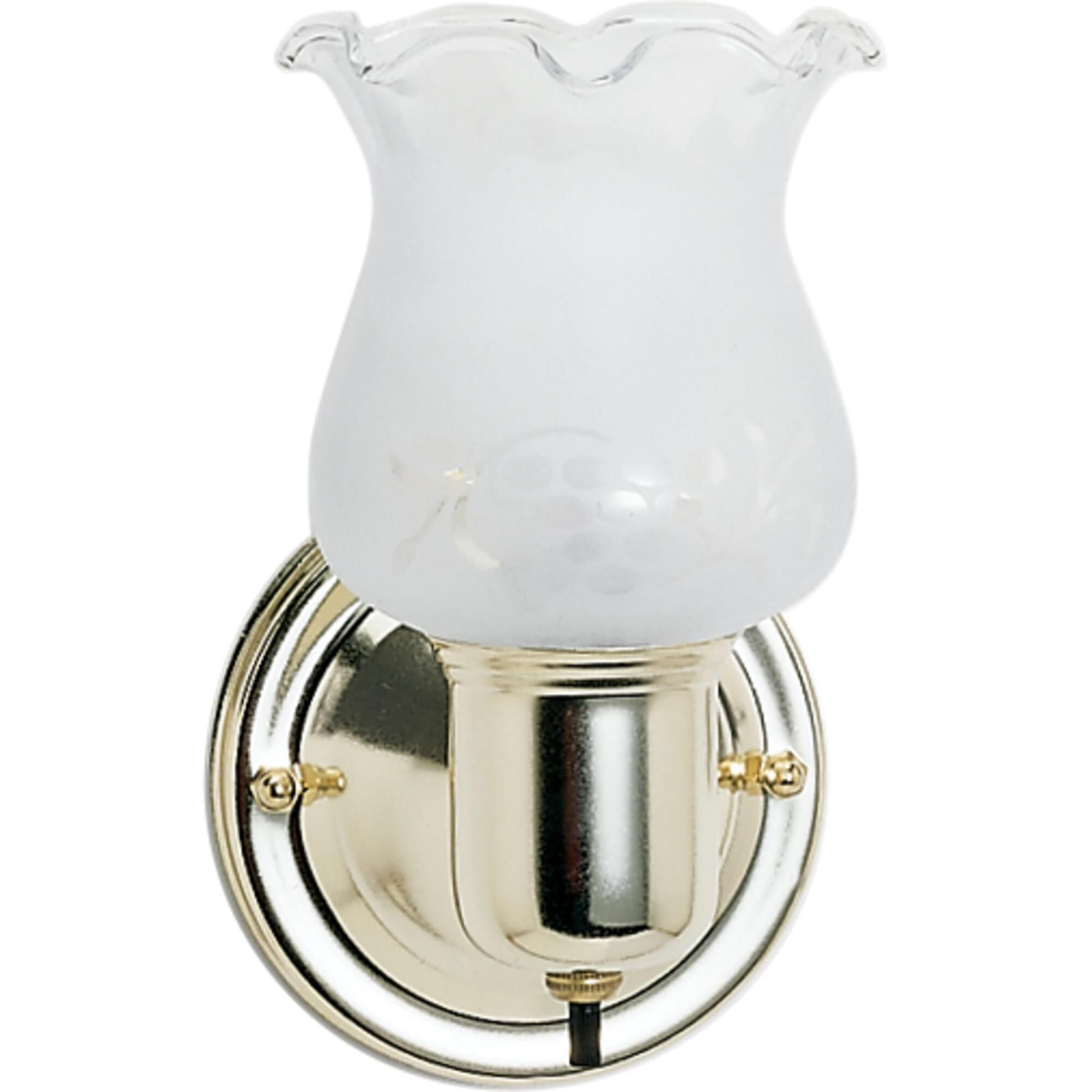 Shown in Polished Brass finish and Frosted Grape glass