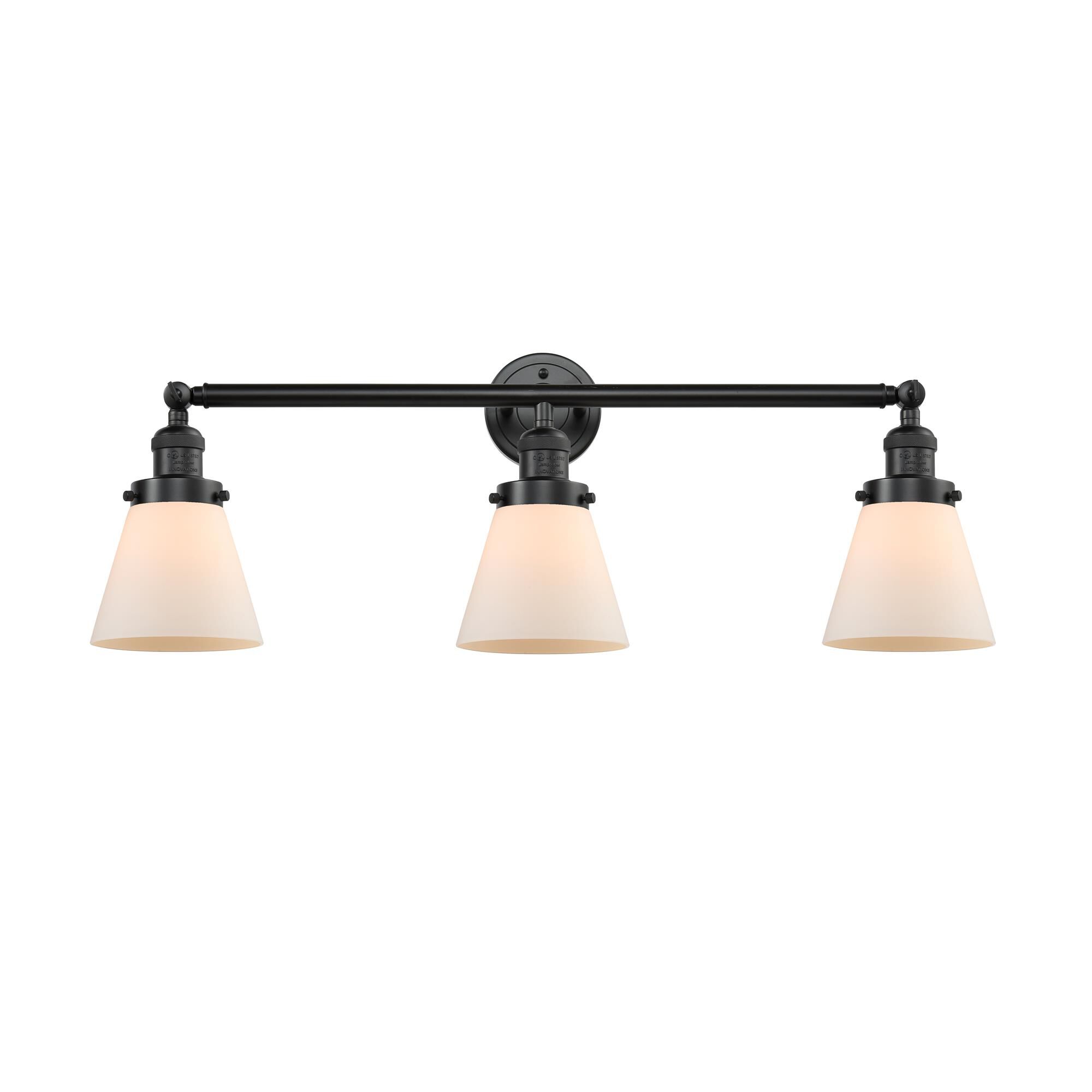 Shown in Oil Rubbed Bronze finish and Matte White Cased glass