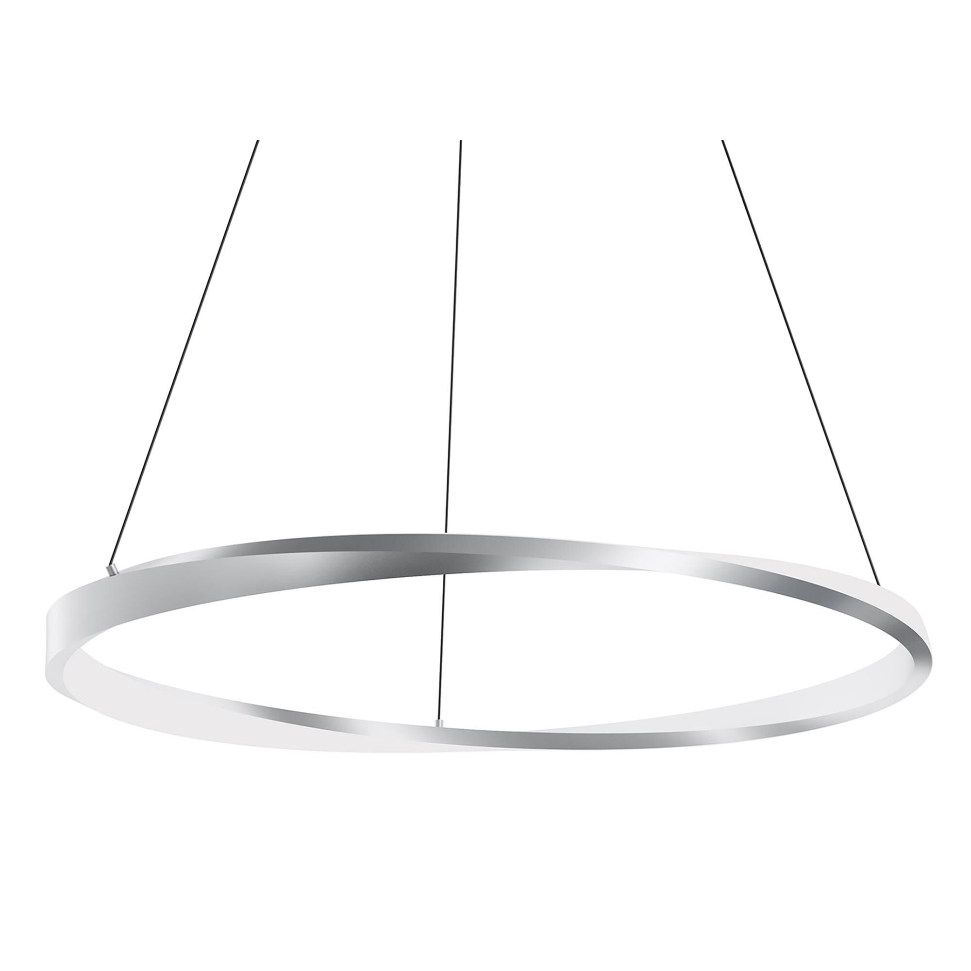 Shown in Satin Nickel finish and White shade