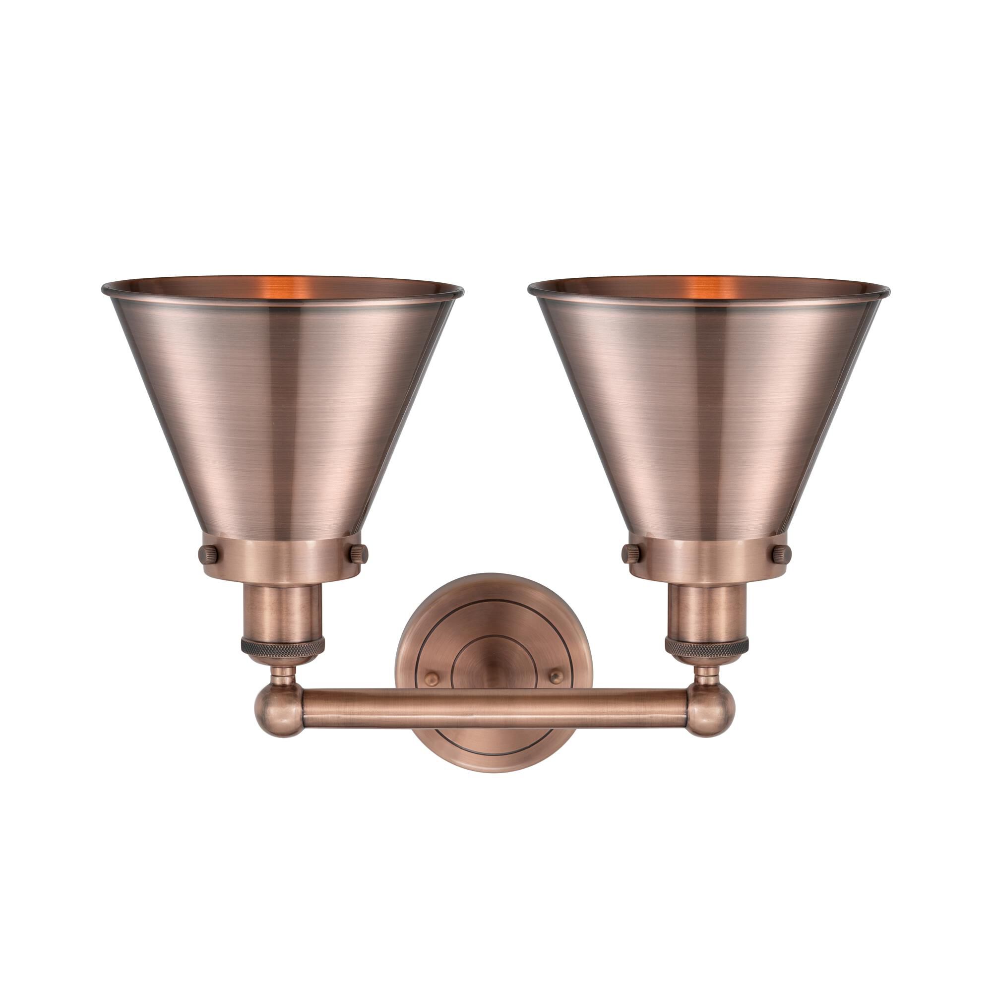 Shown in Antique Copper finish and Antique Copper shade