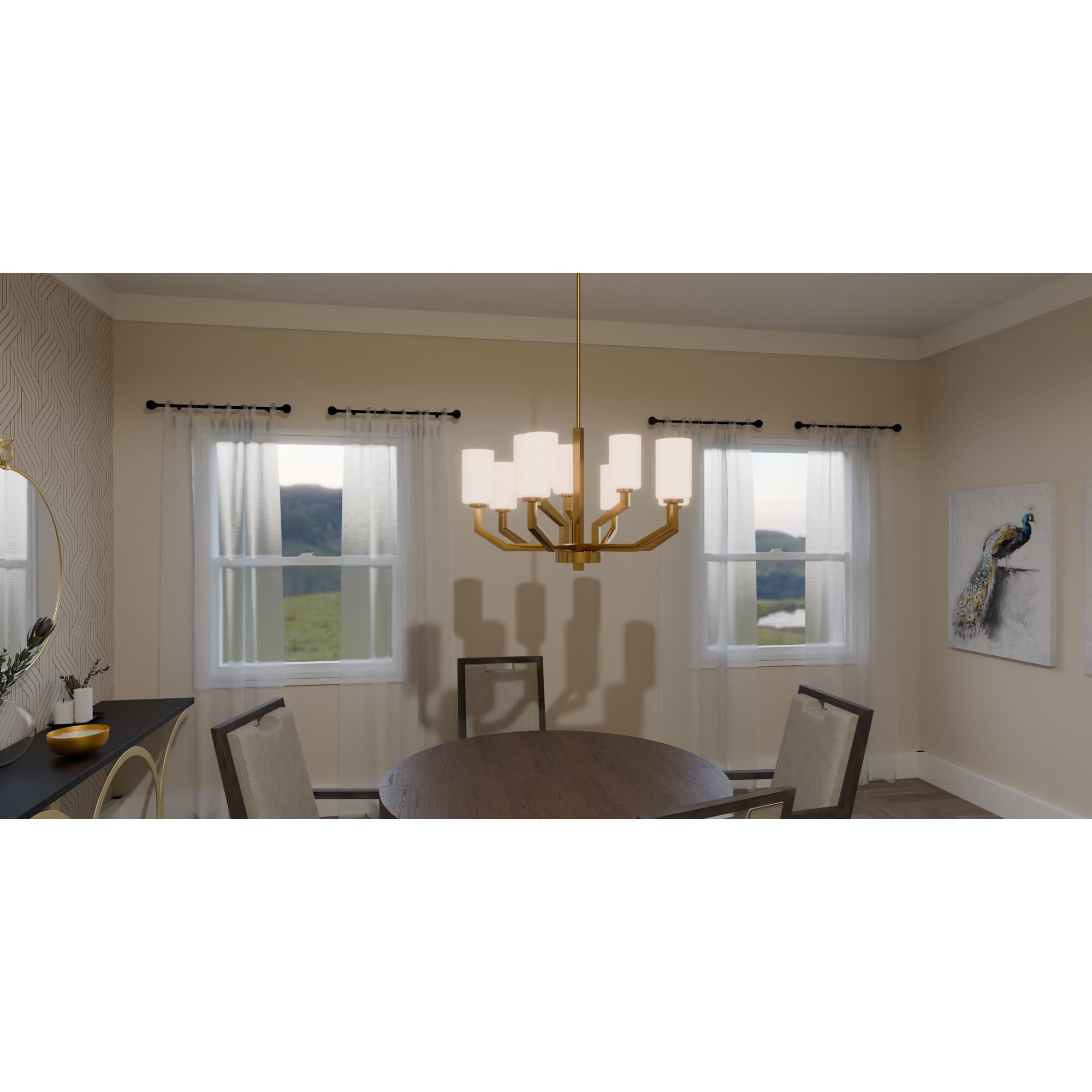 Cavalier 34.5 Inch 9 Light Chandelier by Quoizel