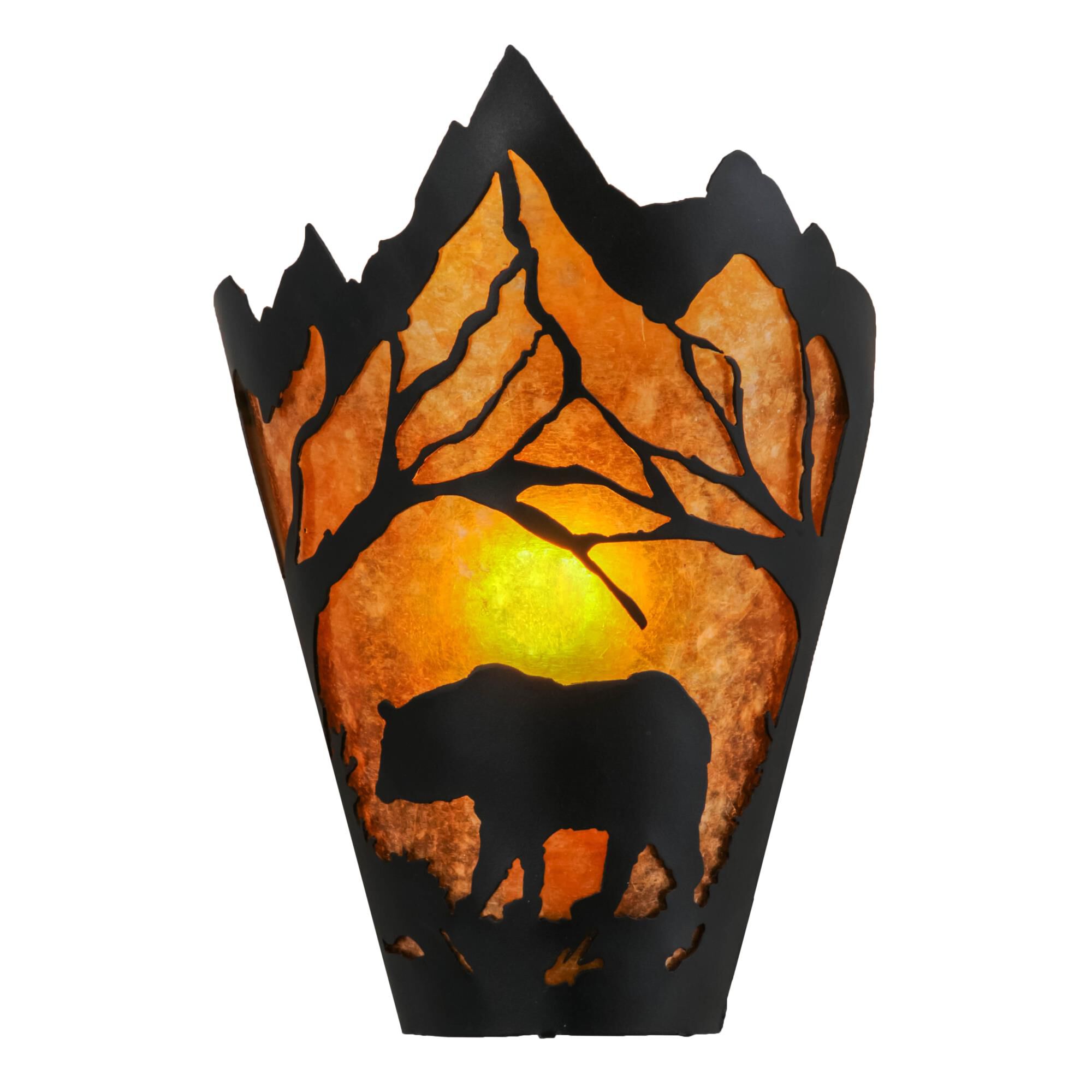 Meyda Lighting Bear At Dawn 12 Inch Tall Outdoor Wall Light