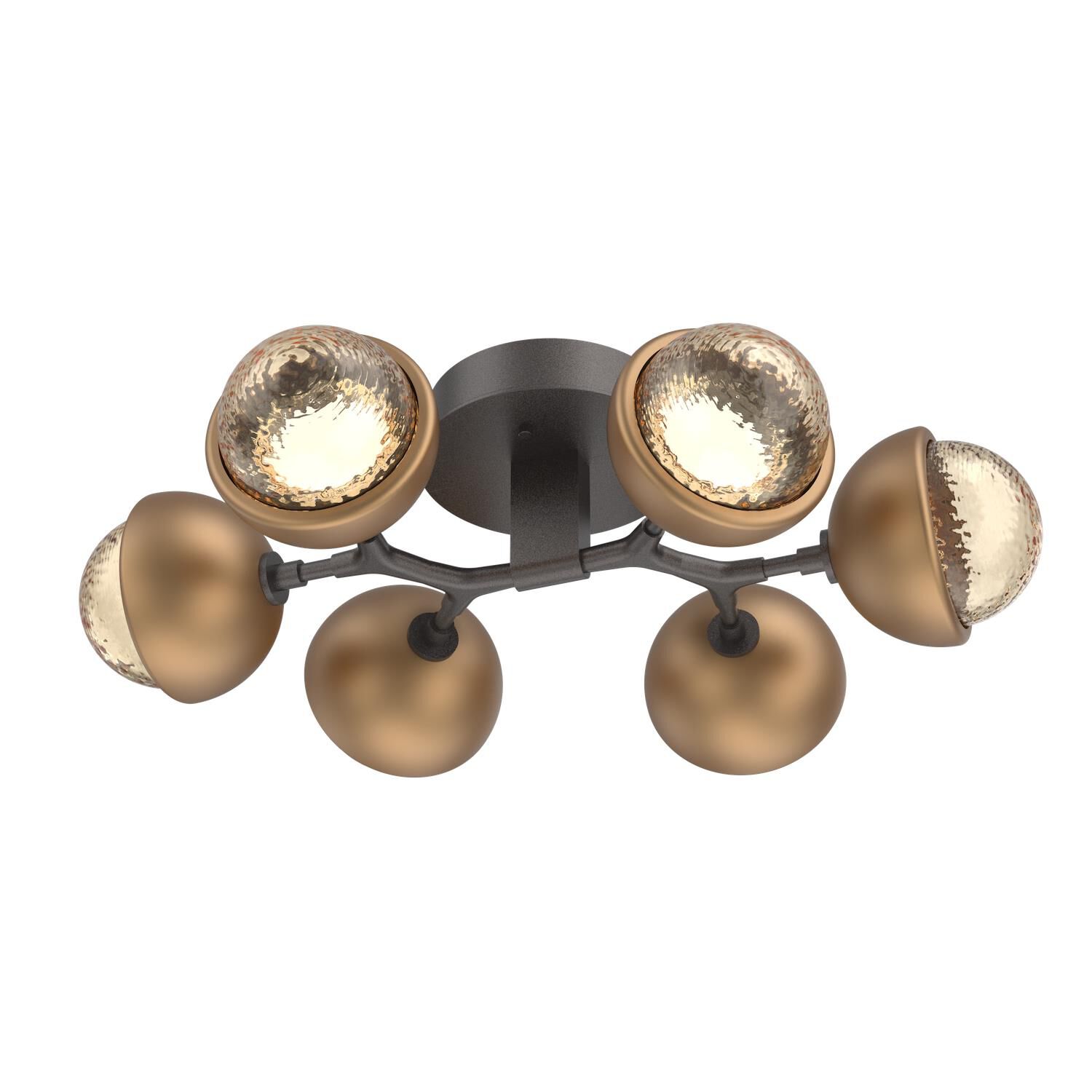 Shown in Graphite finish and Amber glass and Novel Brass accent