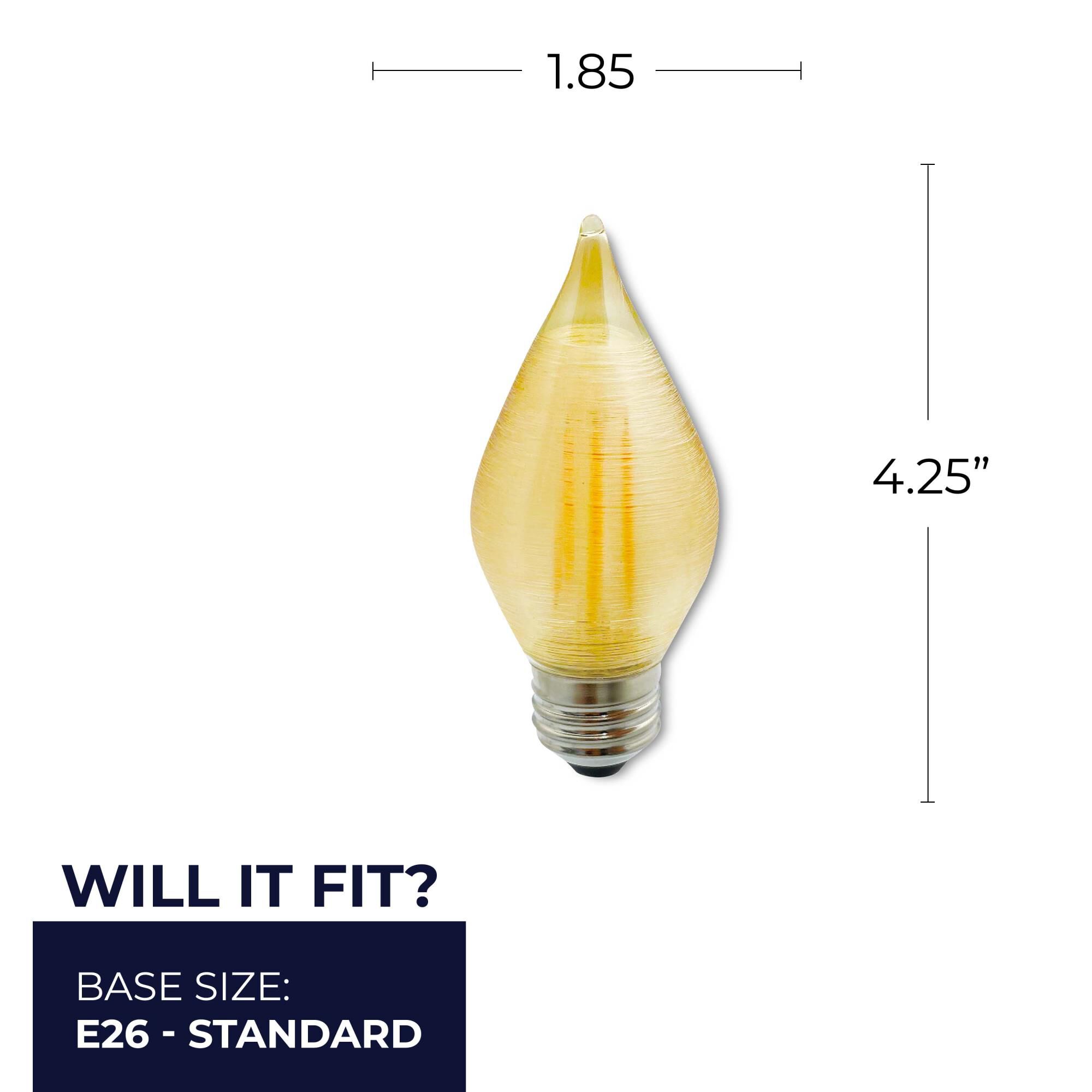 Dimmable 4 Watt 2100K C15 LED Light Bulb by Bulbrite