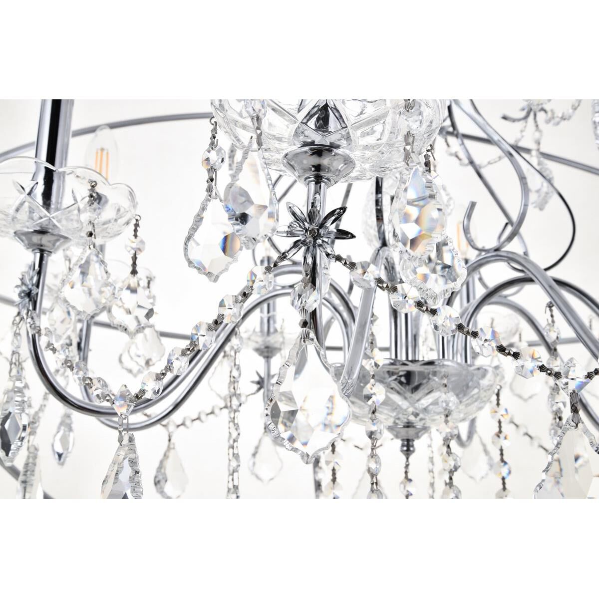 Shown in Chrome finish and Clear Royal Cut crystal