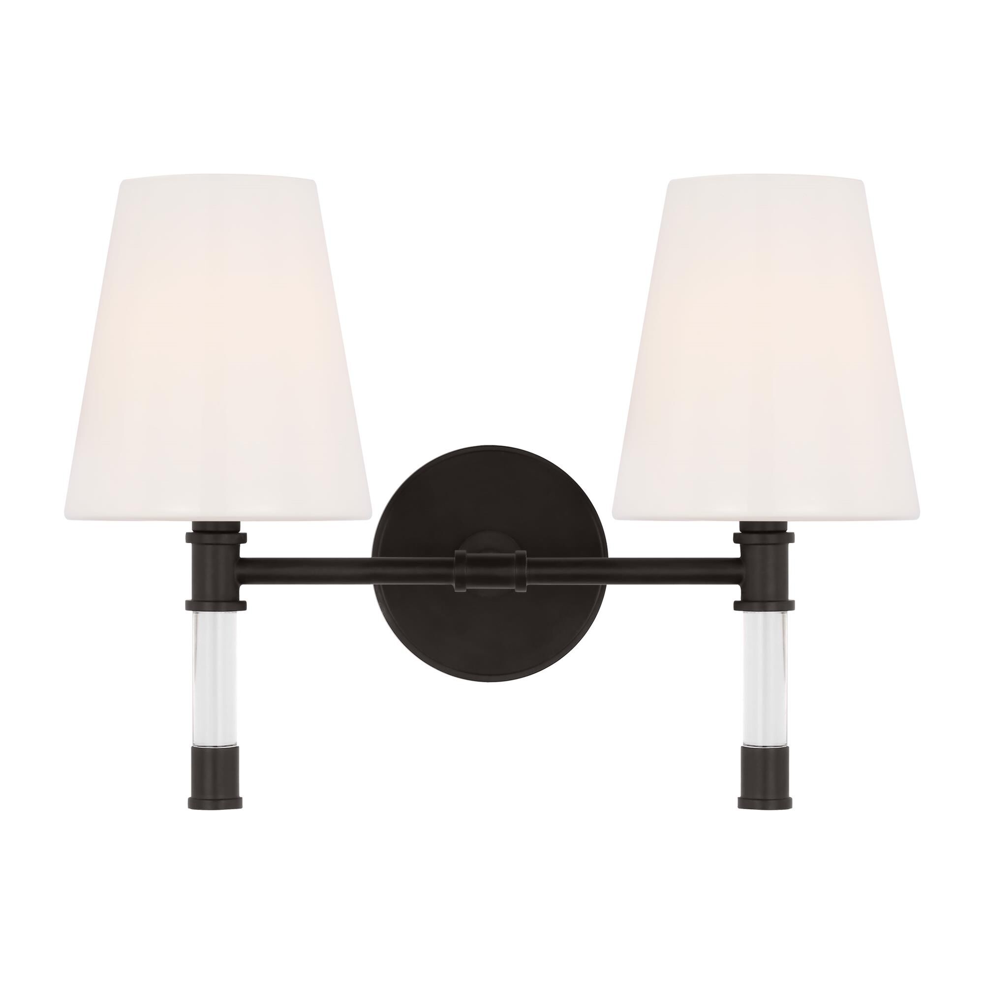 Shown in Aged Iron finish and Milk Glass s shade
